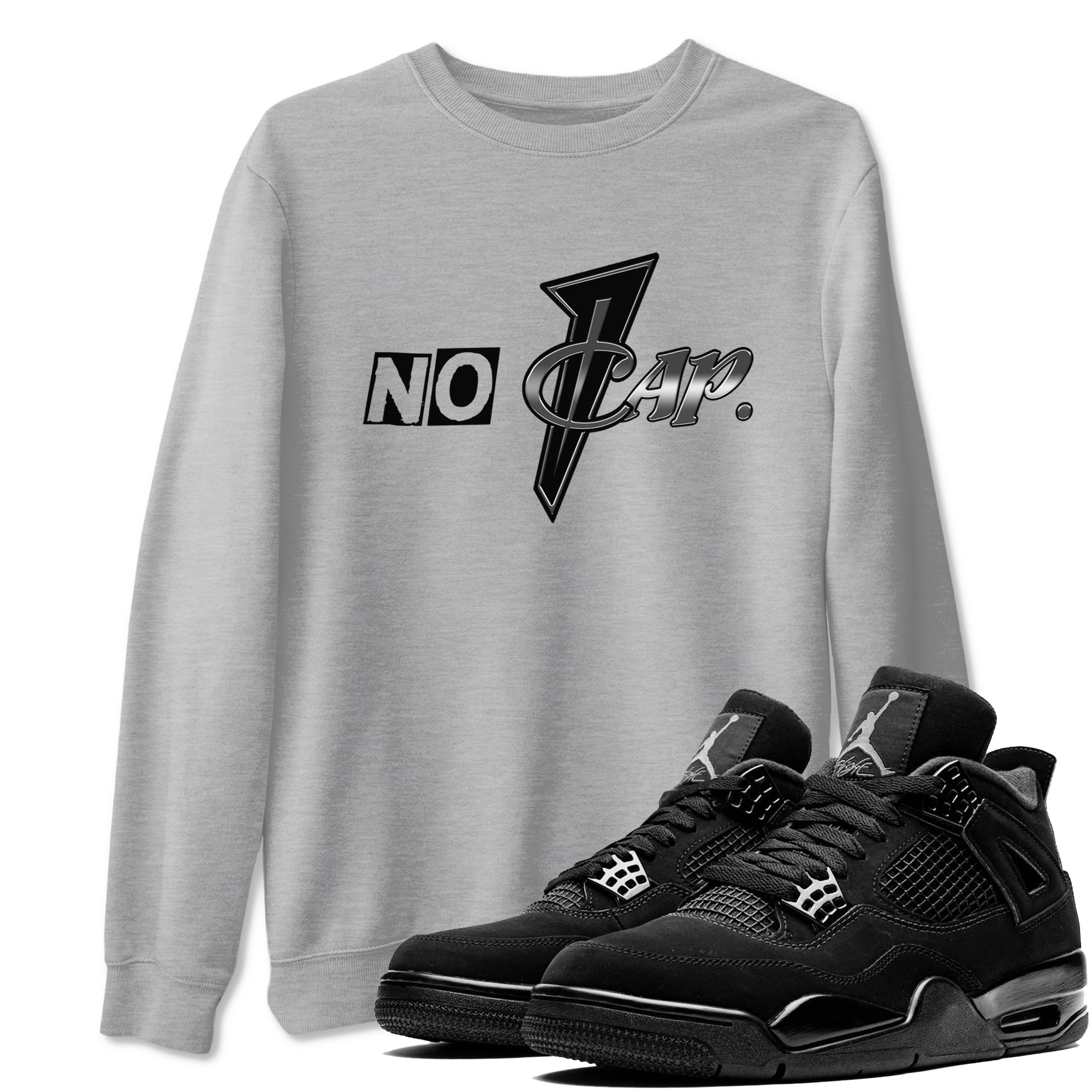 No Cap snkmatch Tees - Air Jordan 4 Black Cat