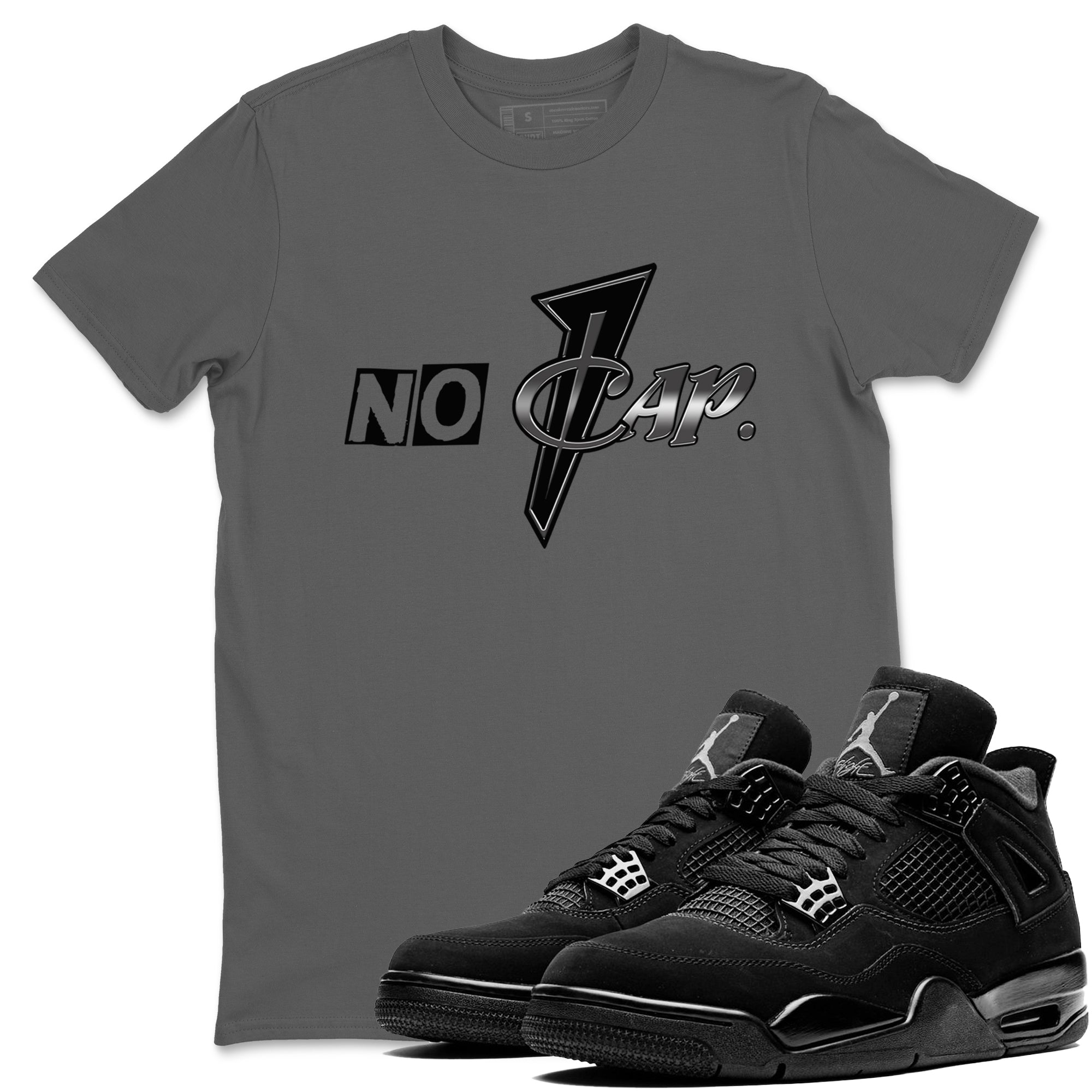 No Cap snkmatch Tees - Air Jordan 4 Black Cat