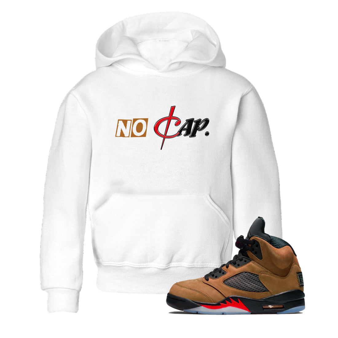 No Cap snkmatch Tees Kids - Air Jordan 5 Archaeo Brown