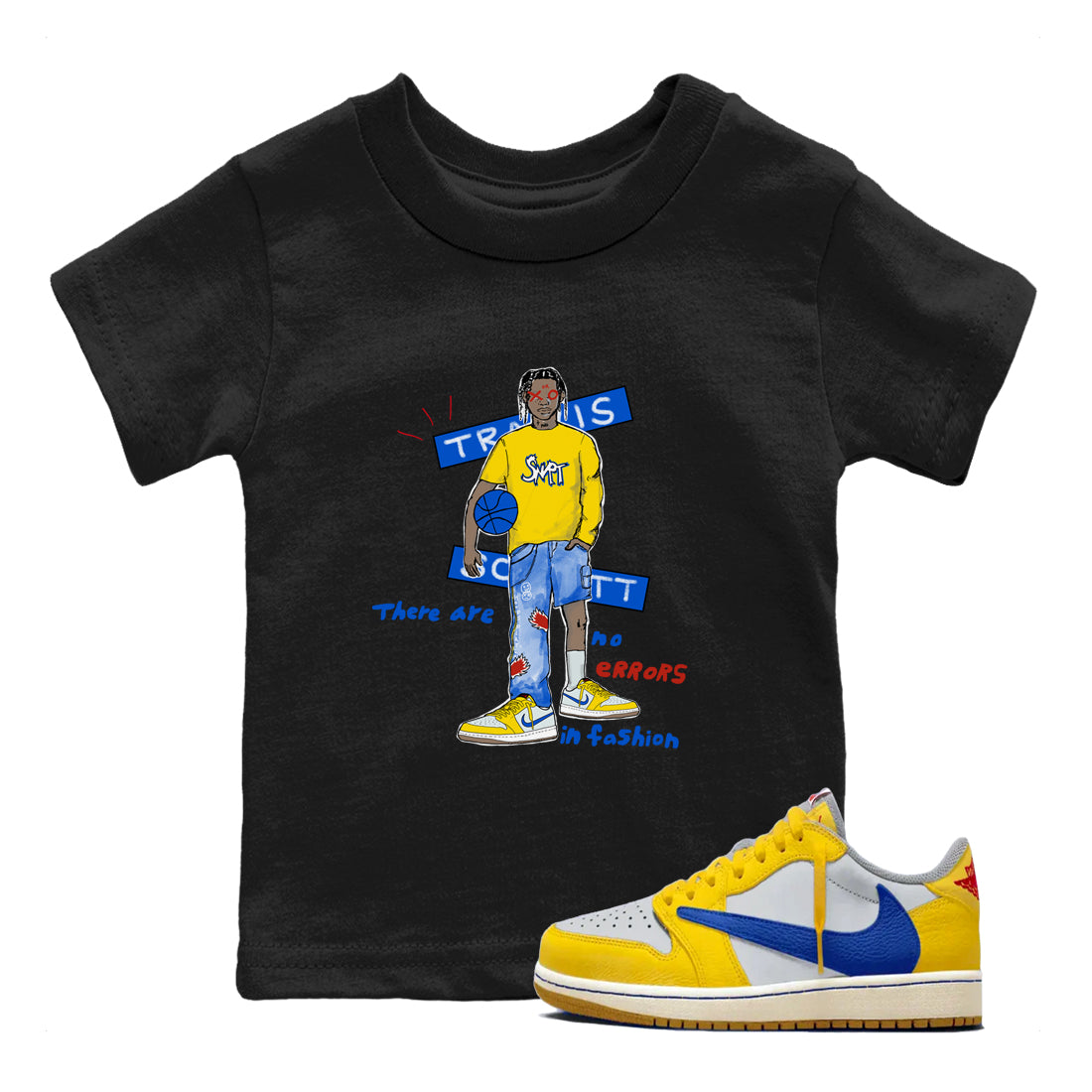 No Errors In Fashion snkmatch Tees Kids - Air Jordan 1 Travis Scott Canary