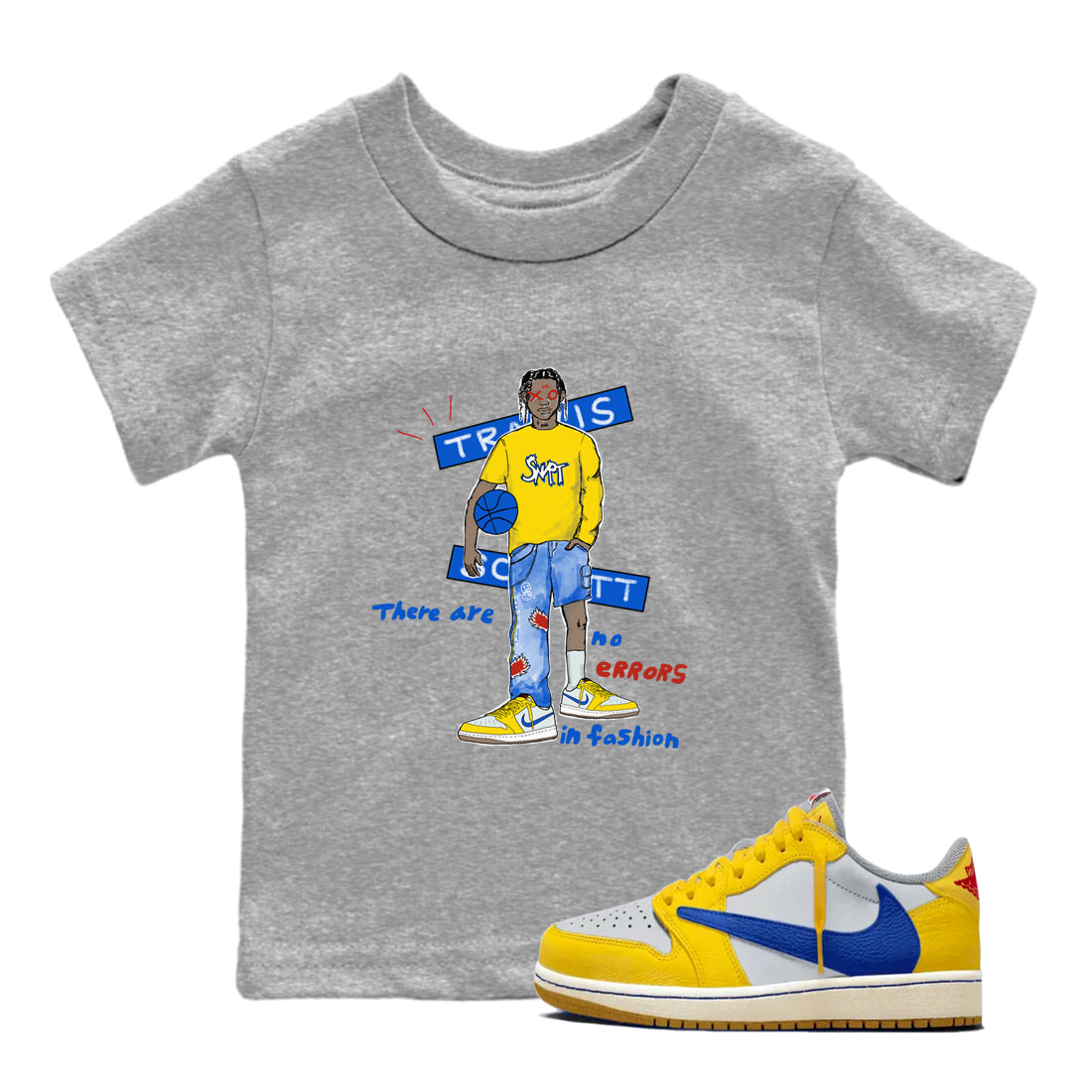 No Errors In Fashion snkmatch Tees Kids - Air Jordan 1 Travis Scott Canary