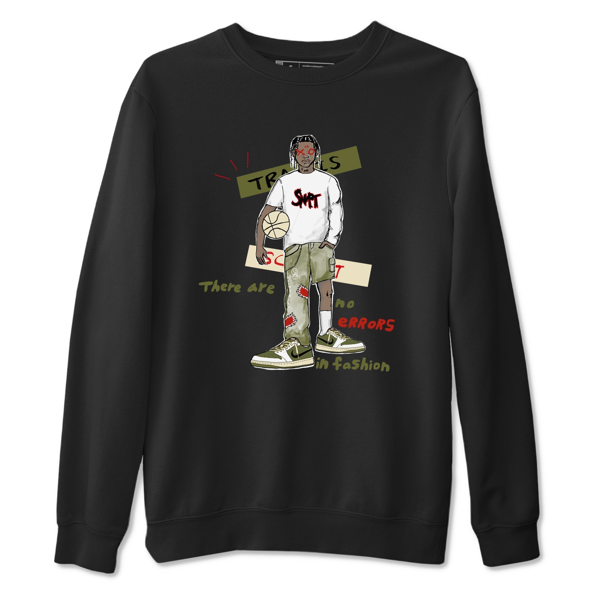 No Errors In Fashion snkmatch Tees - Air Jordan 1 Travis Scott Medium Olive
