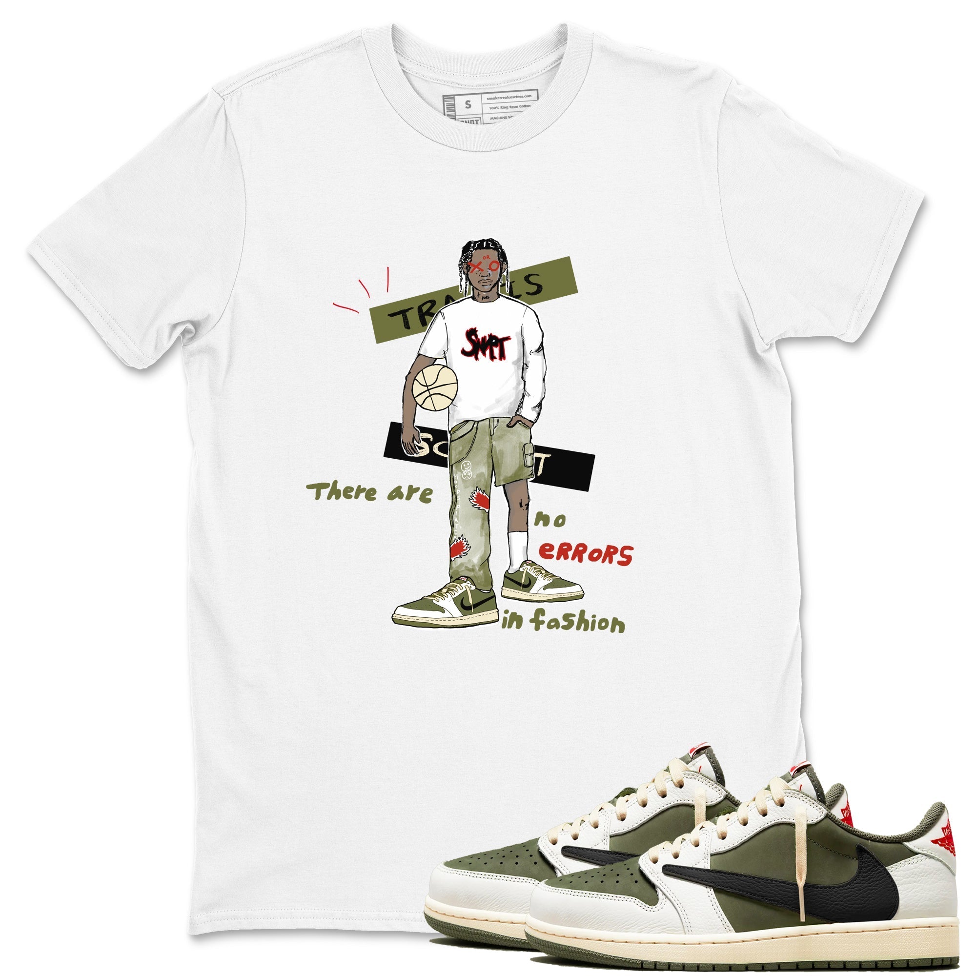 No Errors In Fashion snkmatch Tees - Air Jordan 1 Travis Scott Medium Olive