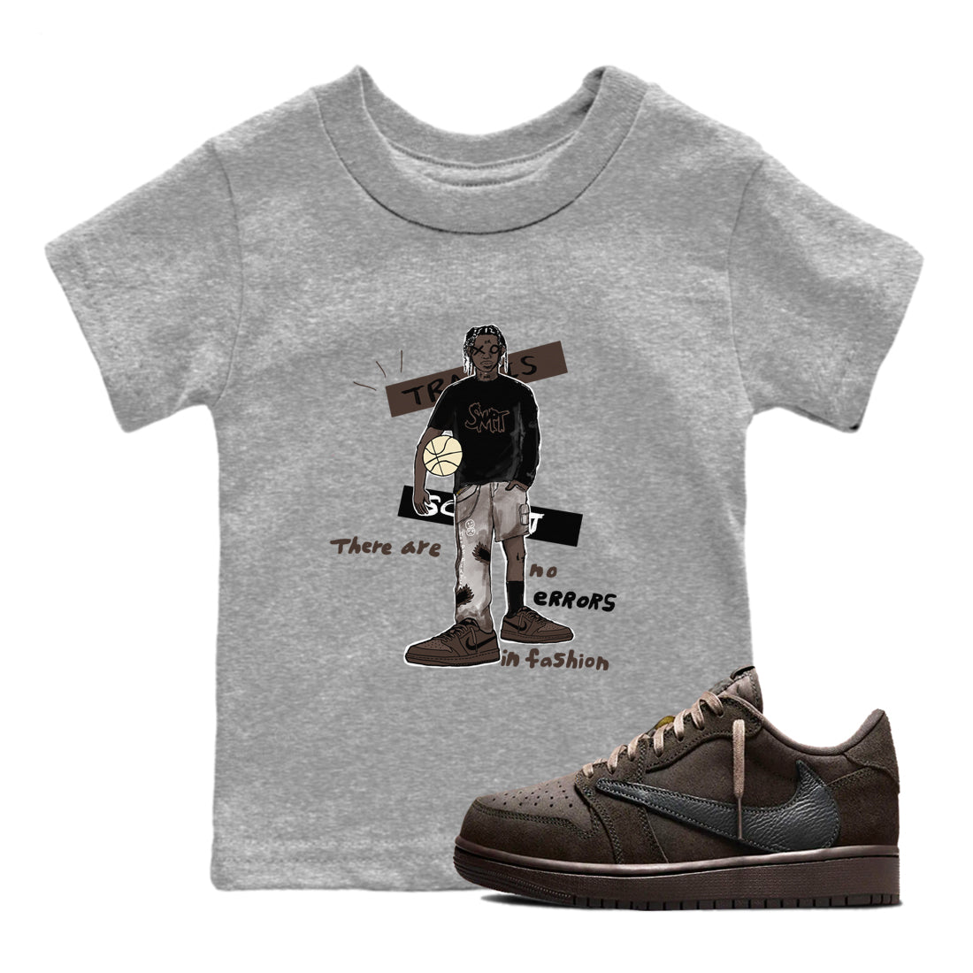 No Errors In Fashion snkmatch Tees Kids - Air Jordan 1 Travis Scott Velvet Brown