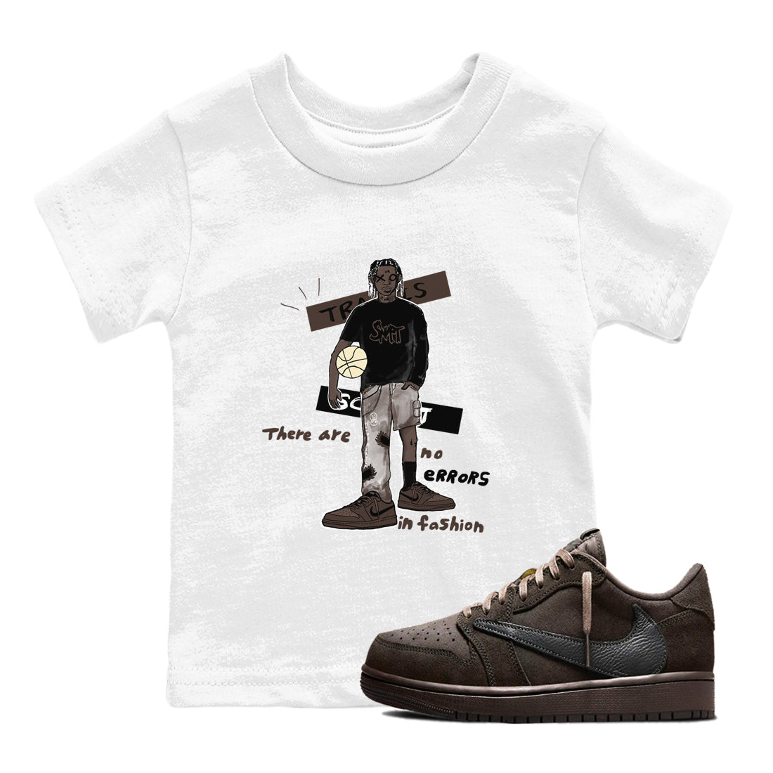 No Errors In Fashion snkmatch Tees Kids - Air Jordan 1 Travis Scott Velvet Brown