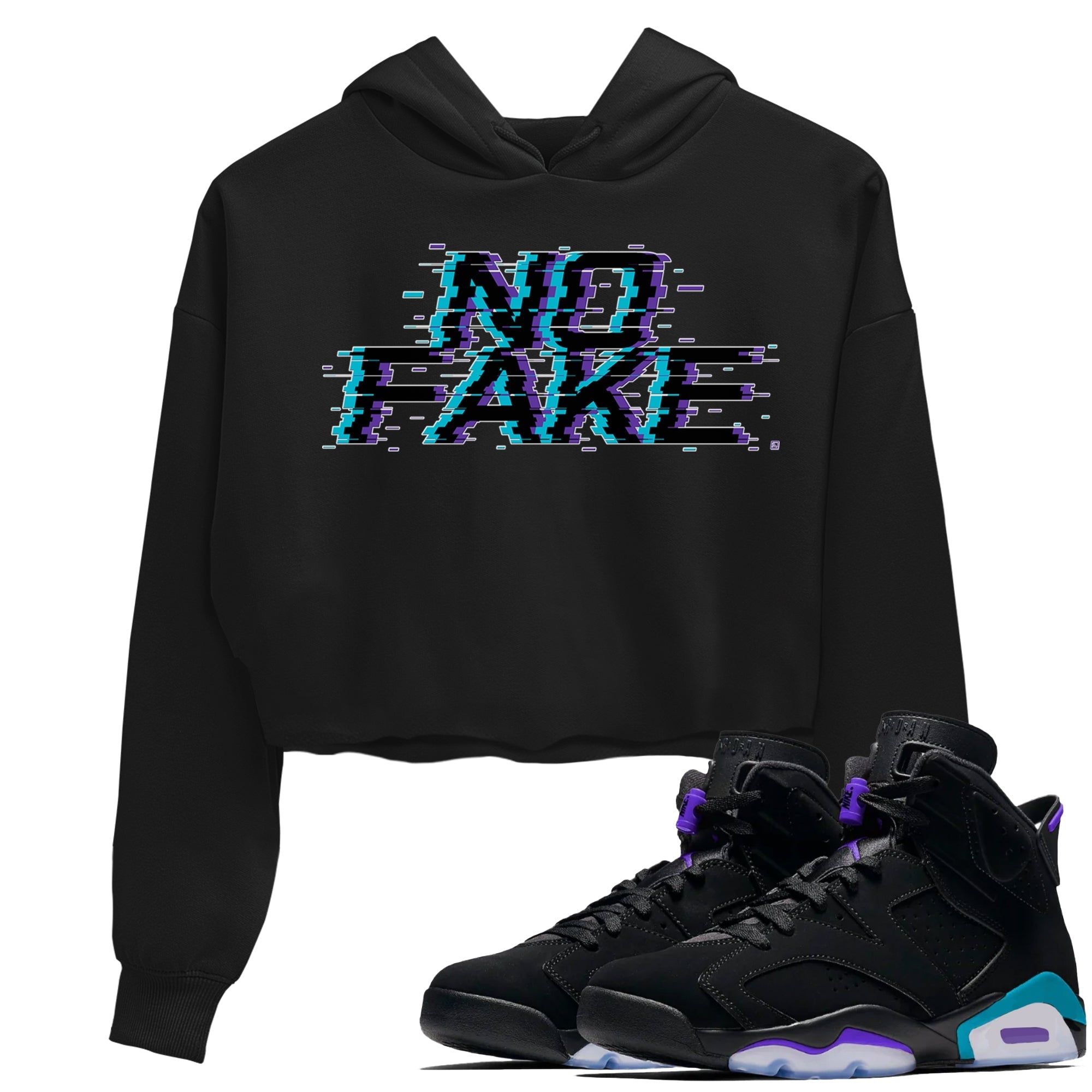No Fake Glitch snkmatch Women's Top - Air Jordan 6 Aqua
