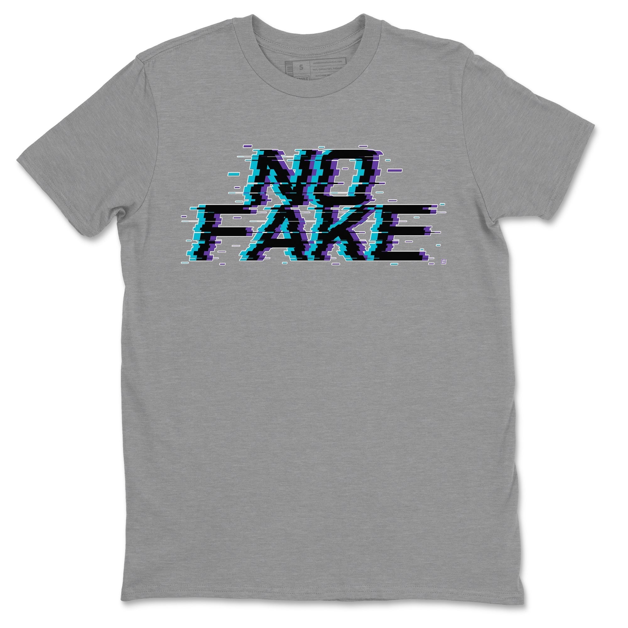 No Fake Glitch snkmatch Tee - Air Jordan 6 Aqua