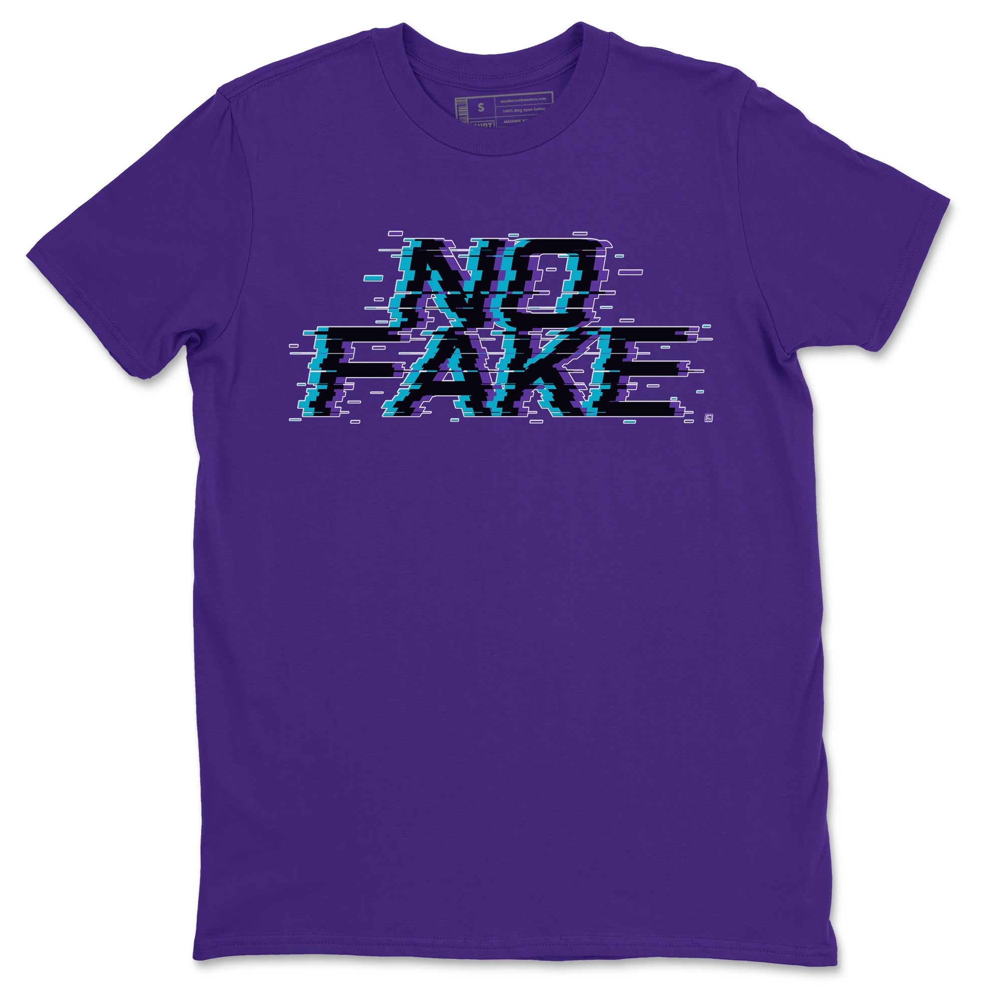 No Fake Glitch snkmatch Tee - Air Jordan 6 Aqua