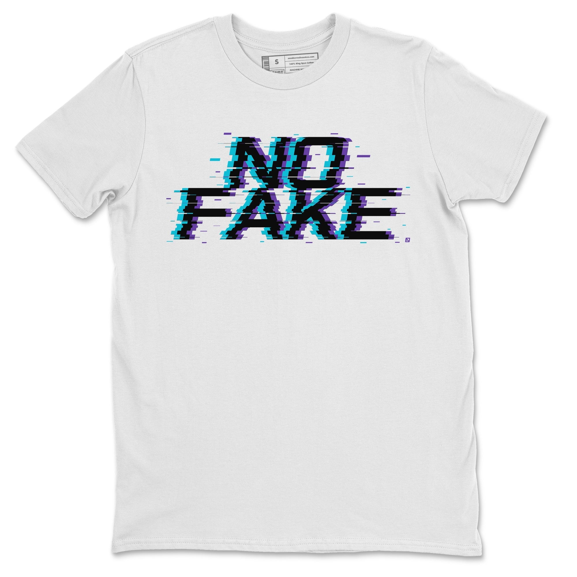 No Fake Glitch snkmatch Tee - Air Jordan 6 Aqua