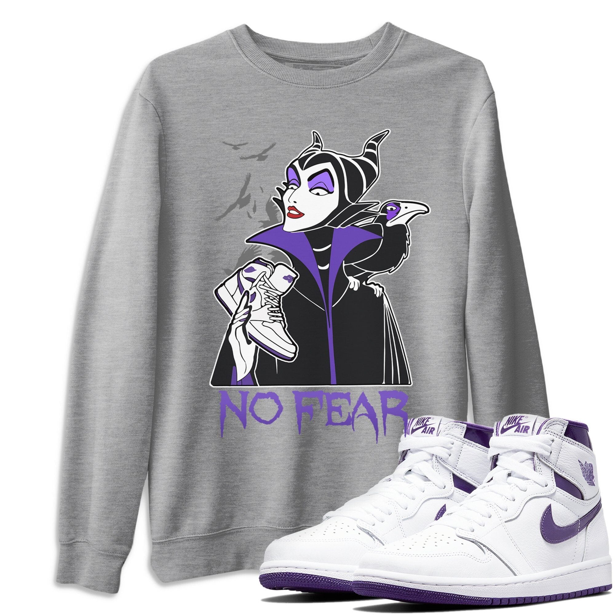 No Fear Unisex Tops - Air Jordan 1 WMNS Court Purple