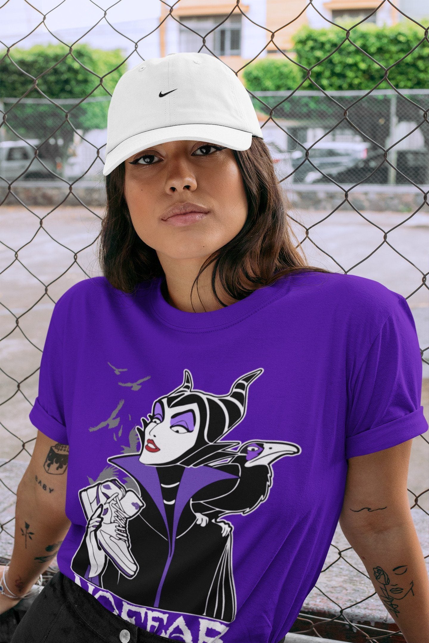 No Fear Unisex Tops - Air Jordan 1 WMNS Court Purple