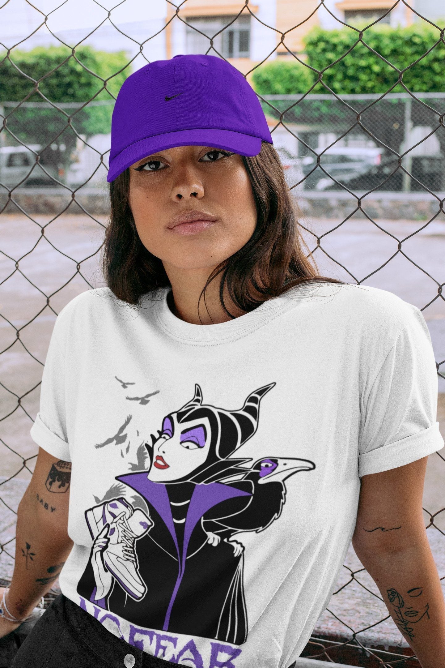 No Fear Unisex Tops - Air Jordan 1 WMNS Court Purple
