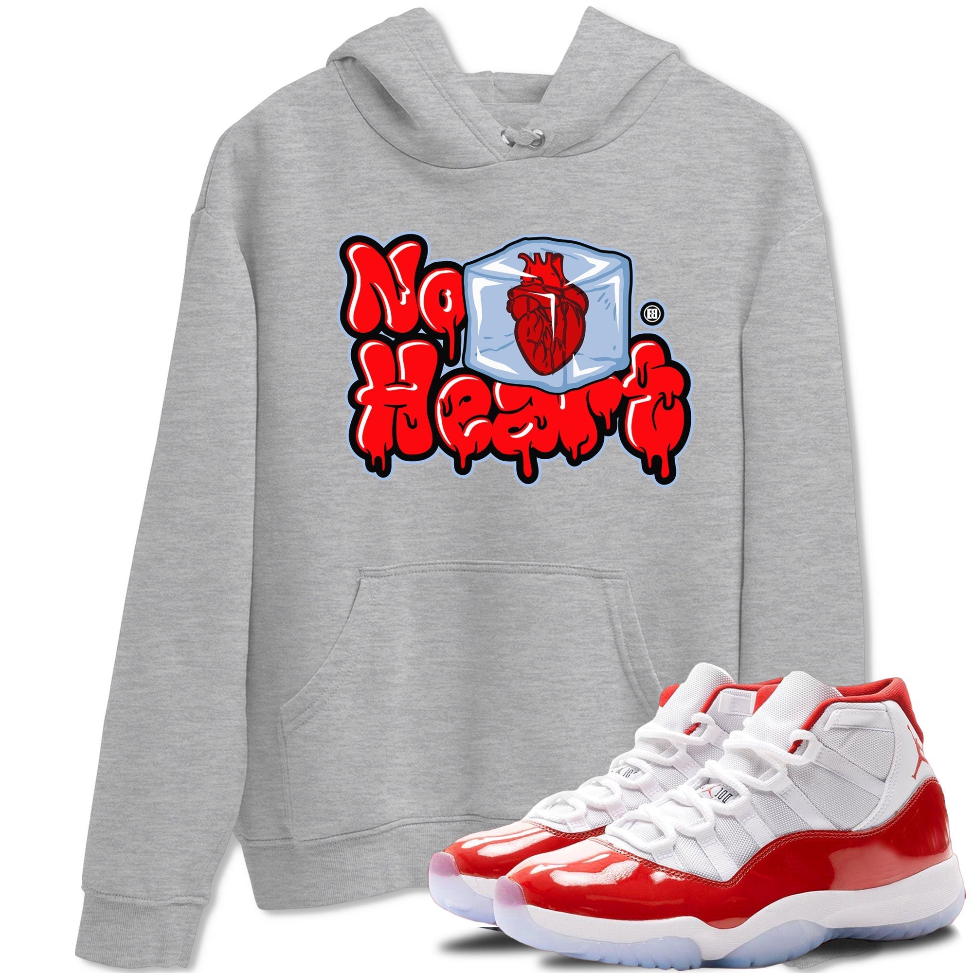 No Hearts snkmatch Tee - Air Jordan 11 Cherry