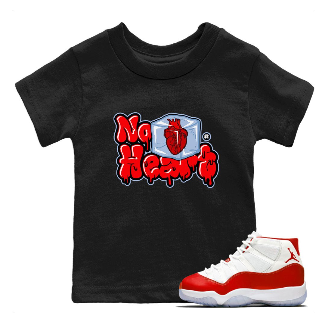 No Hearts snkmatch Tee Kids - Air Jordan 11 Cherry