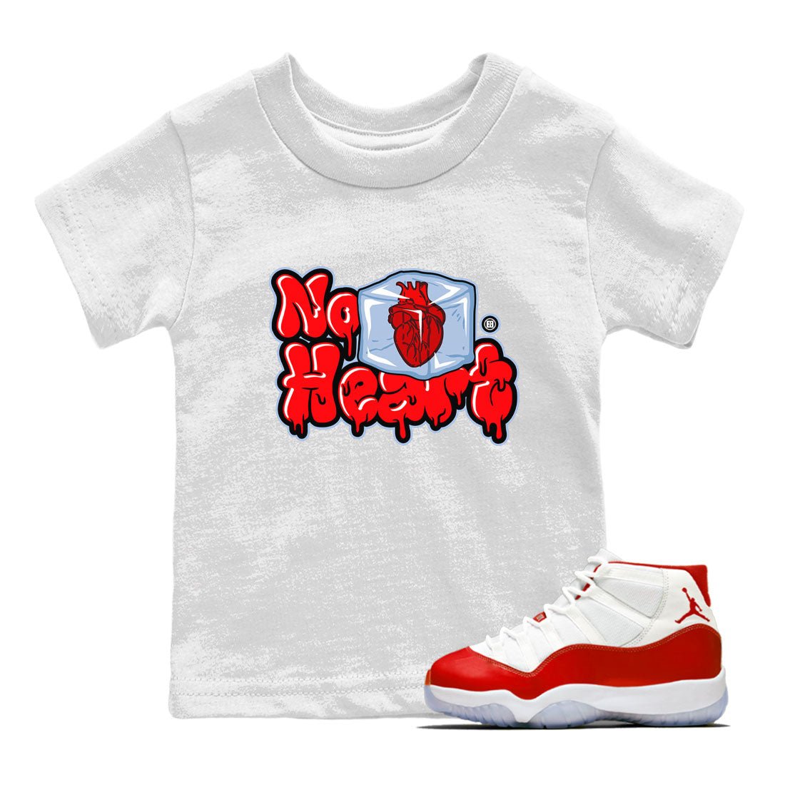 No Hearts snkmatch Tee Kids - Air Jordan 11 Cherry