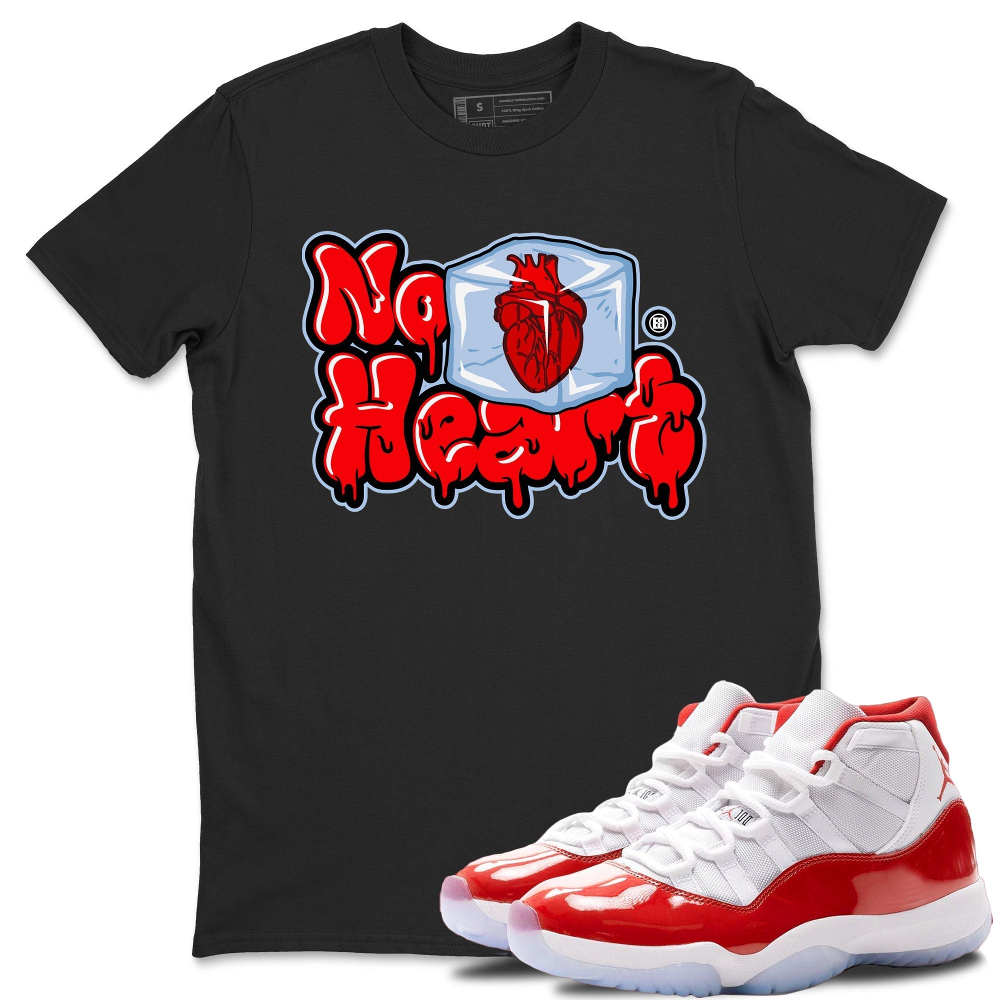 No Hearts snkmatch Tee - Air Jordan 11 Cherry
