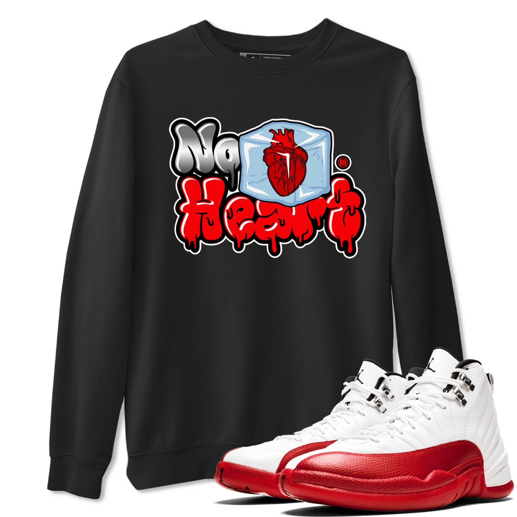 No Hearts snkmatch Tee - Air Jordan 12 Cherry