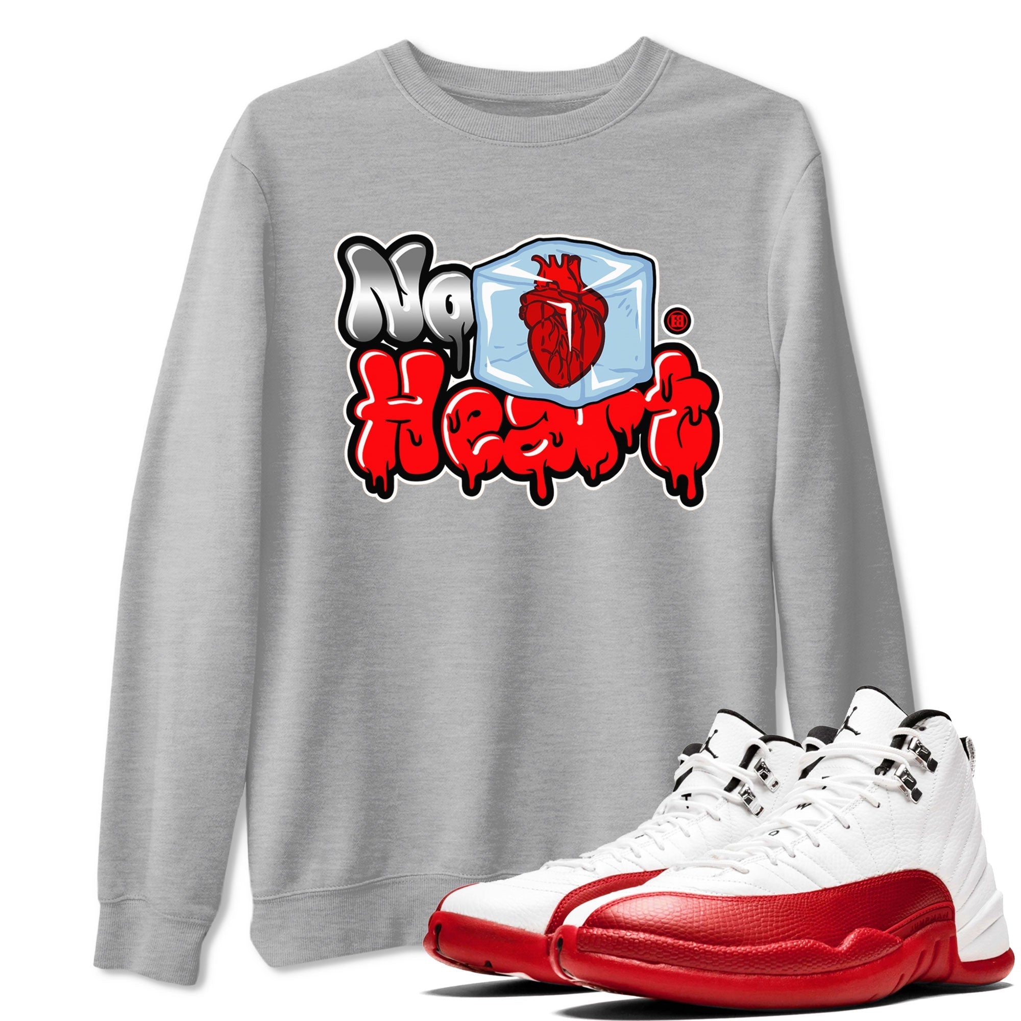 No Hearts snkmatch Tee - Air Jordan 12 Cherry