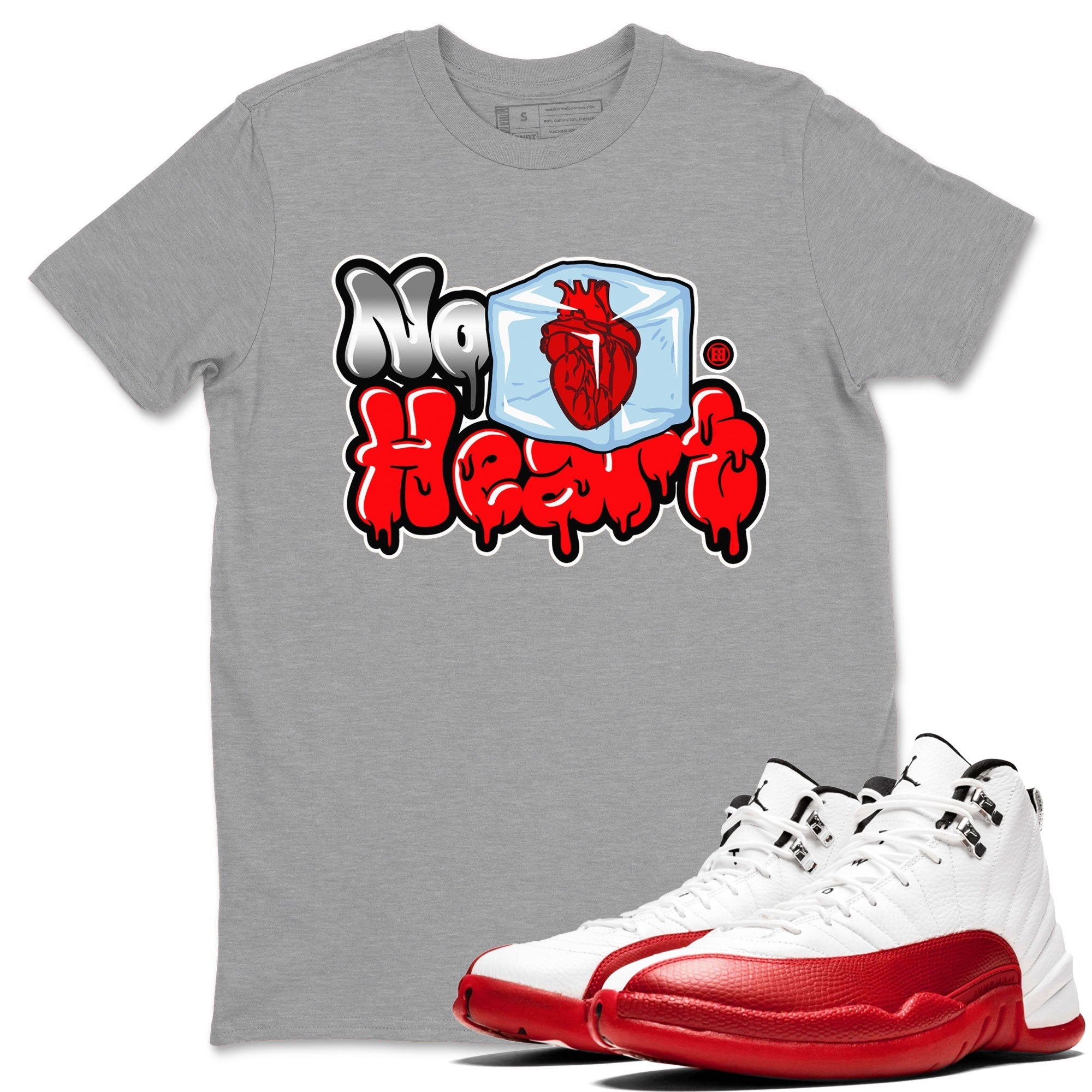 No Hearts snkmatch Tee - Air Jordan 12 Cherry