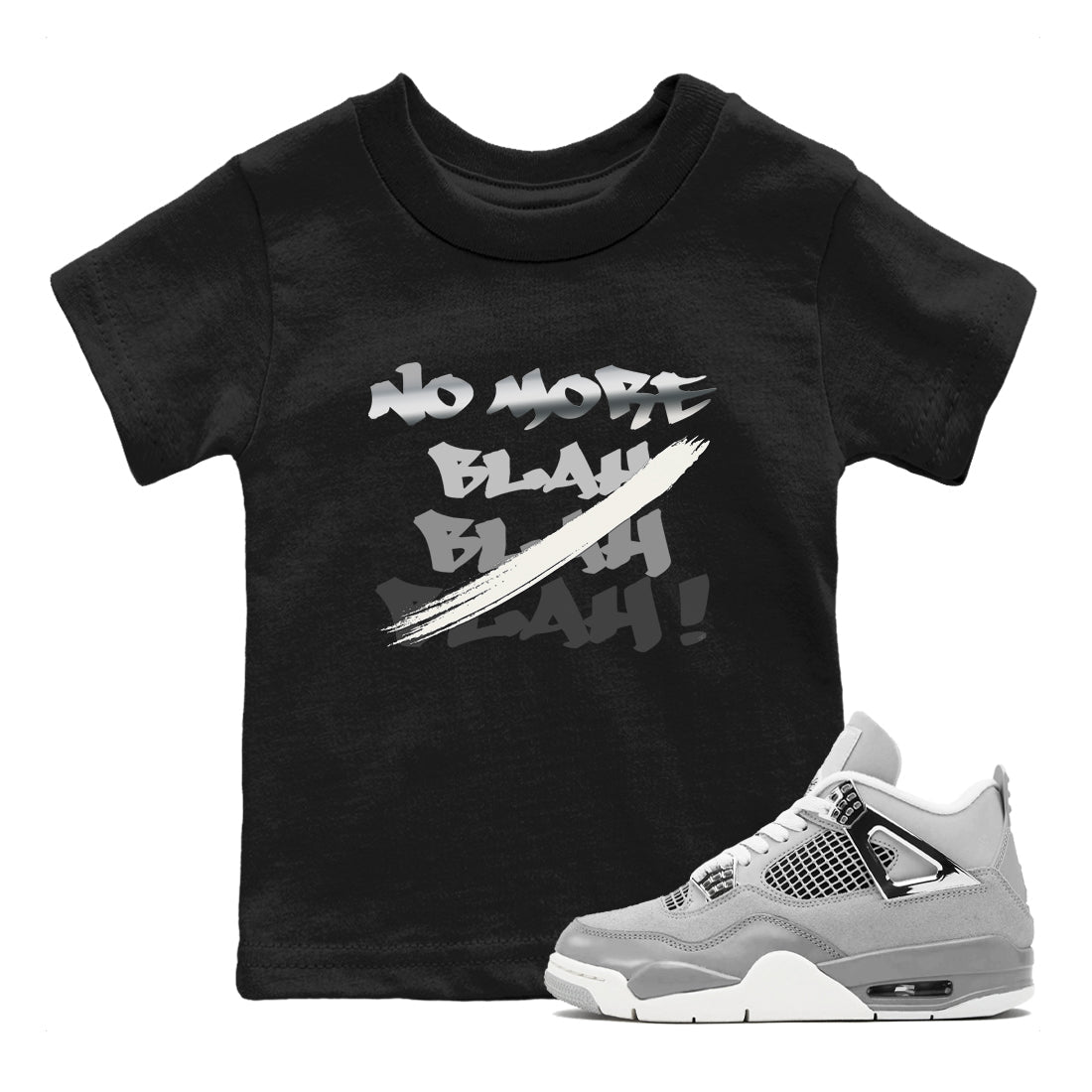 No More Blah snkmatch Tee Kids - Air Jordan 4 Frozen Moments