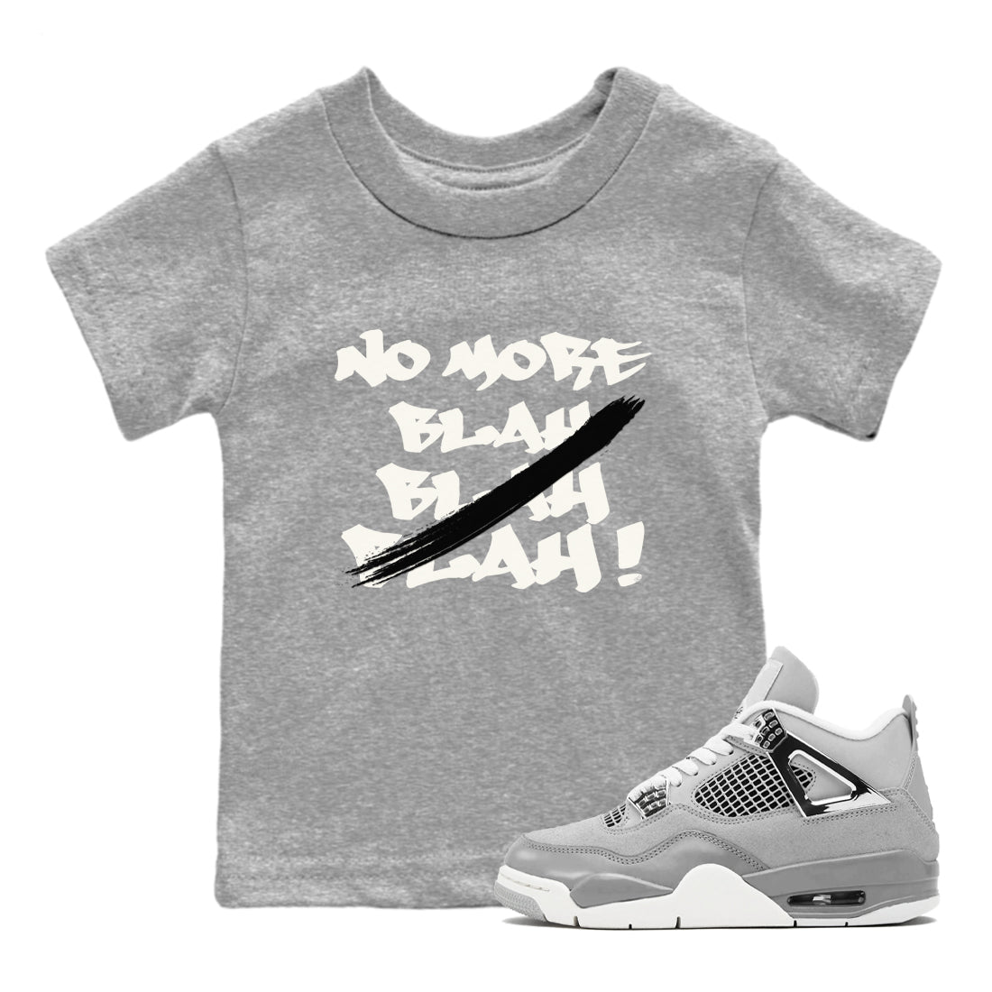 No More Blah snkmatch Tee Kids - Air Jordan 4 Frozen Moments