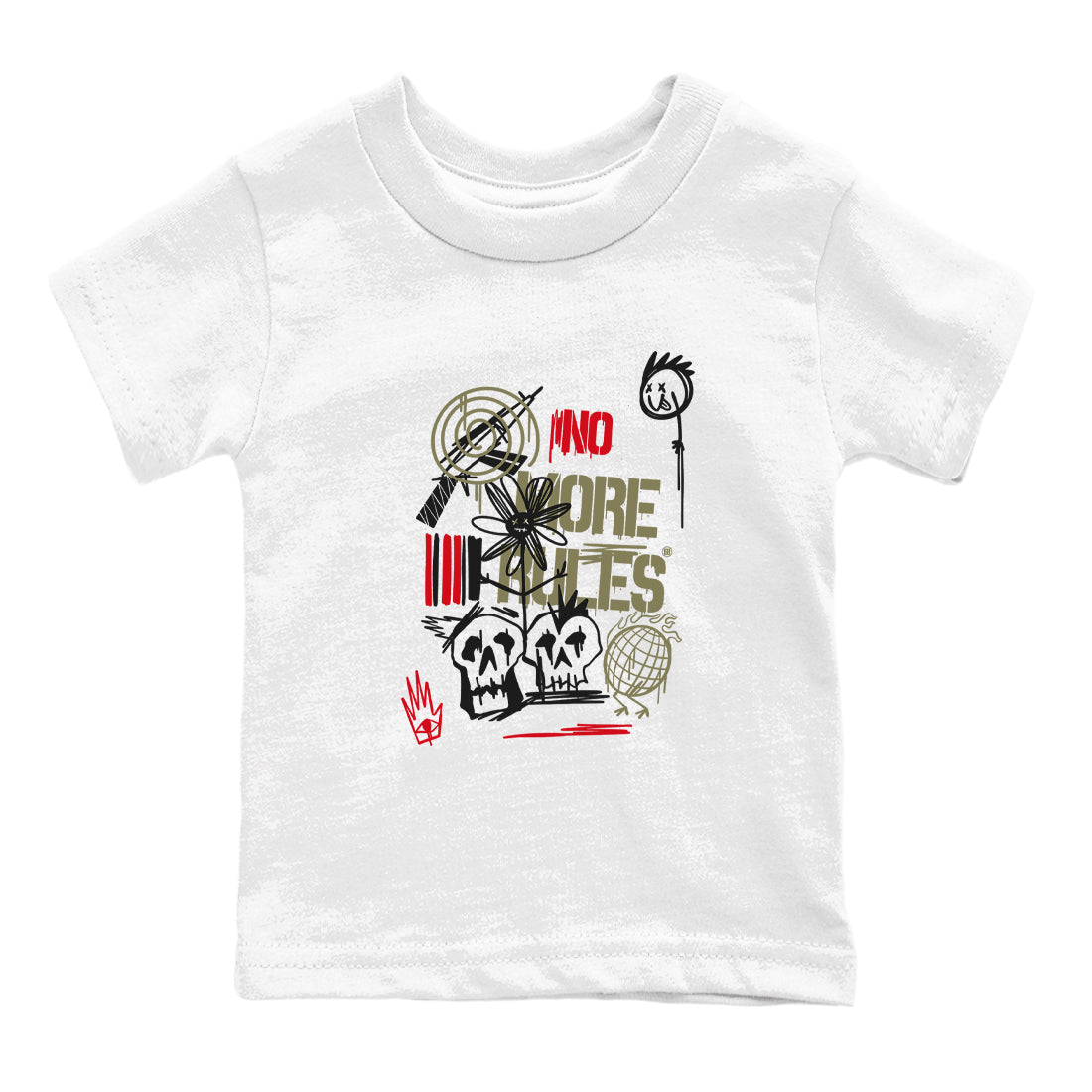 No More Rules snkmatch Tees Kids - Air Jordan 1 Travis Scott Medium Olive