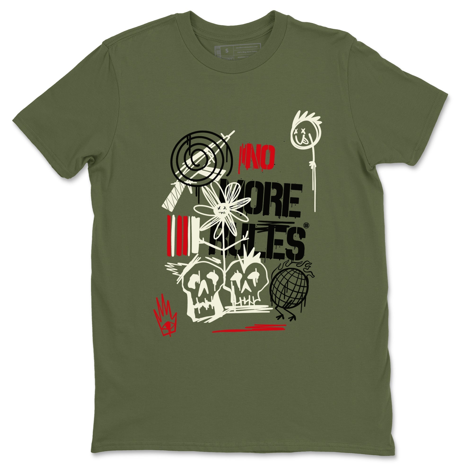 No More Rules snkmatch Tees - Air Jordan 1 Travis Scott Medium Olive