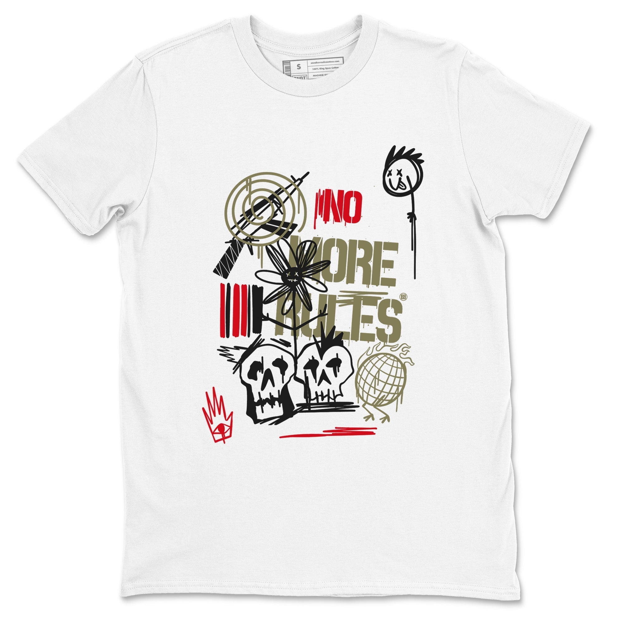 No More Rules snkmatch Tees - Air Jordan 1 Travis Scott Medium Olive
