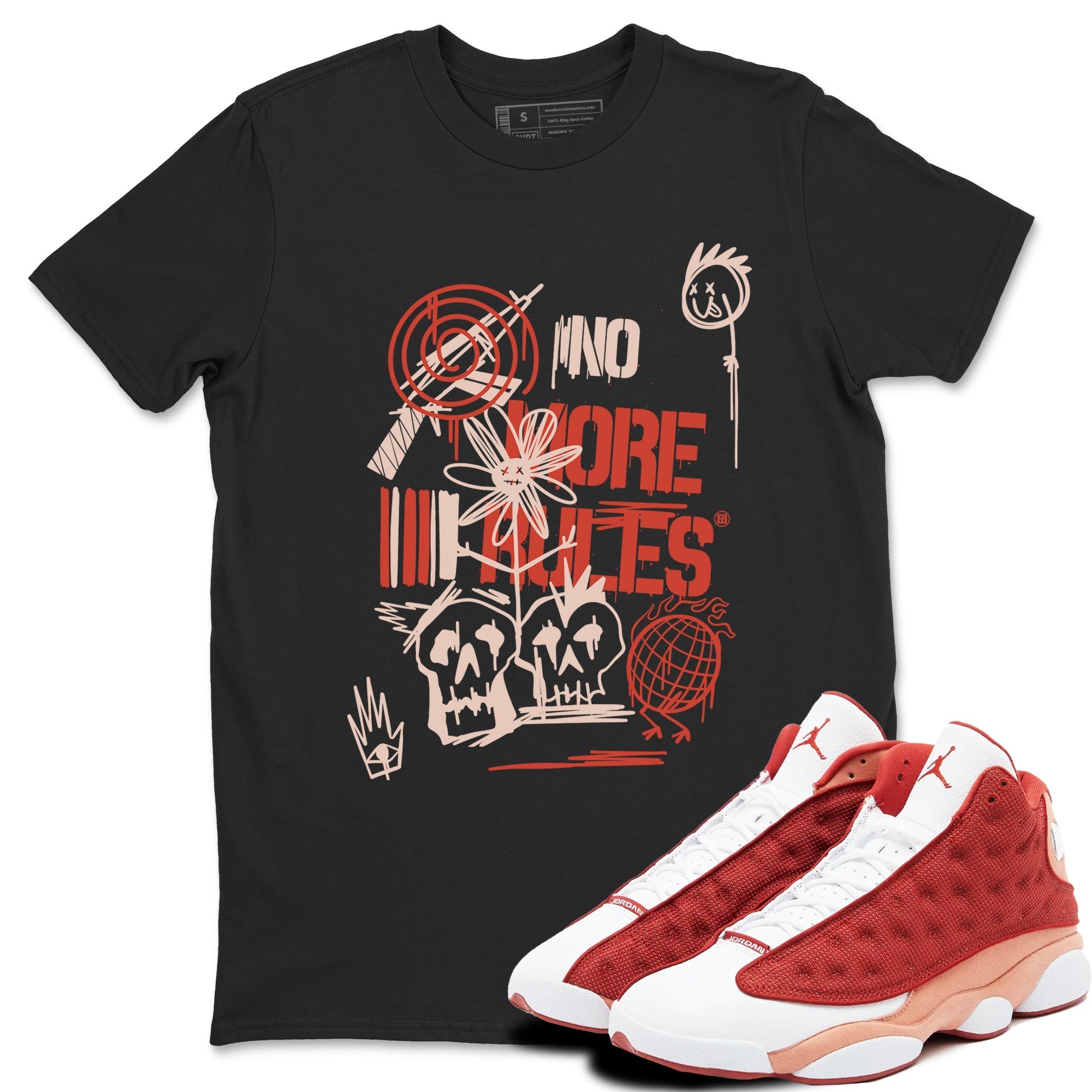 No More Rules snkmatch Tees - Air Jordan 13 Dune Red