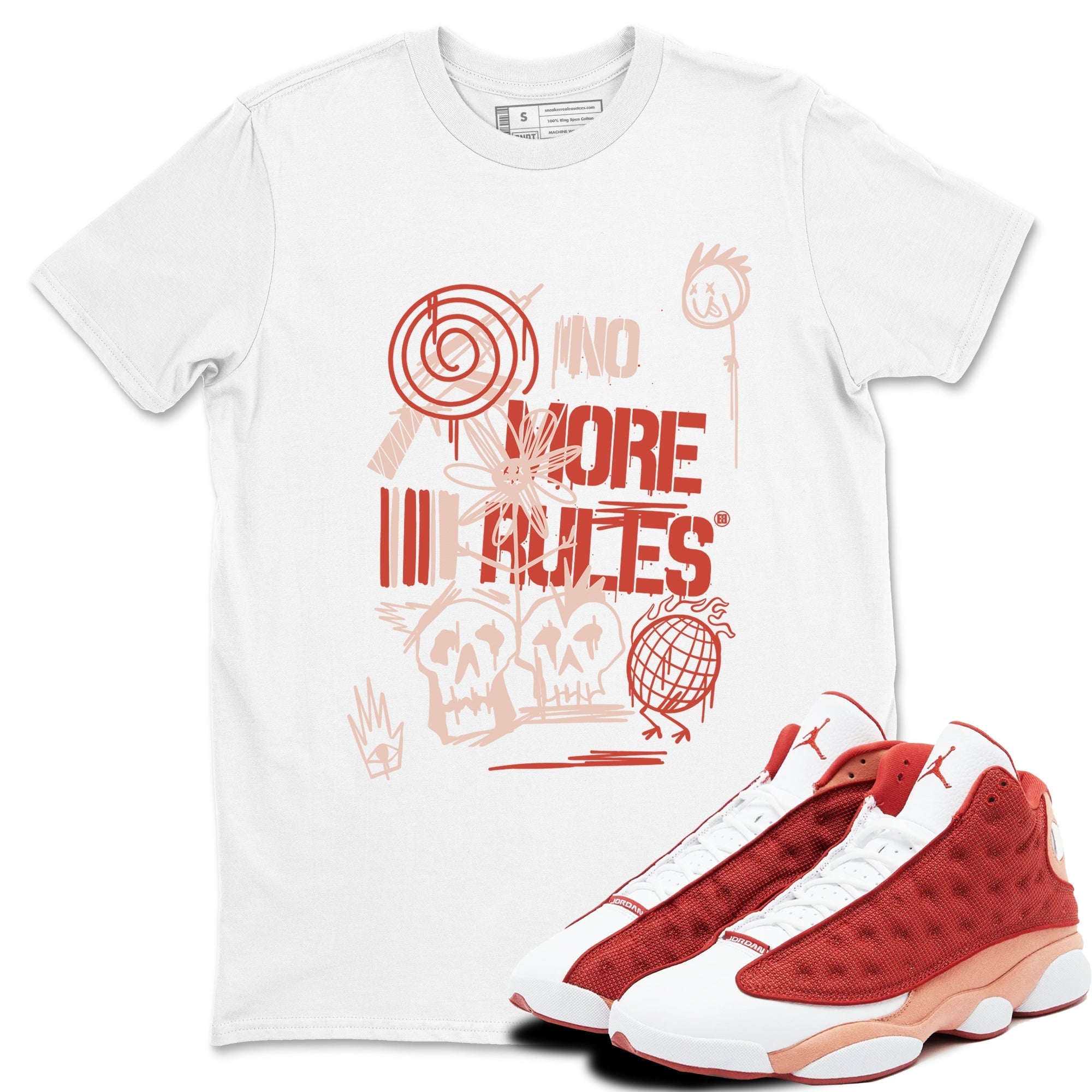 No More Rules snkmatch Tees - Air Jordan 13 Dune Red