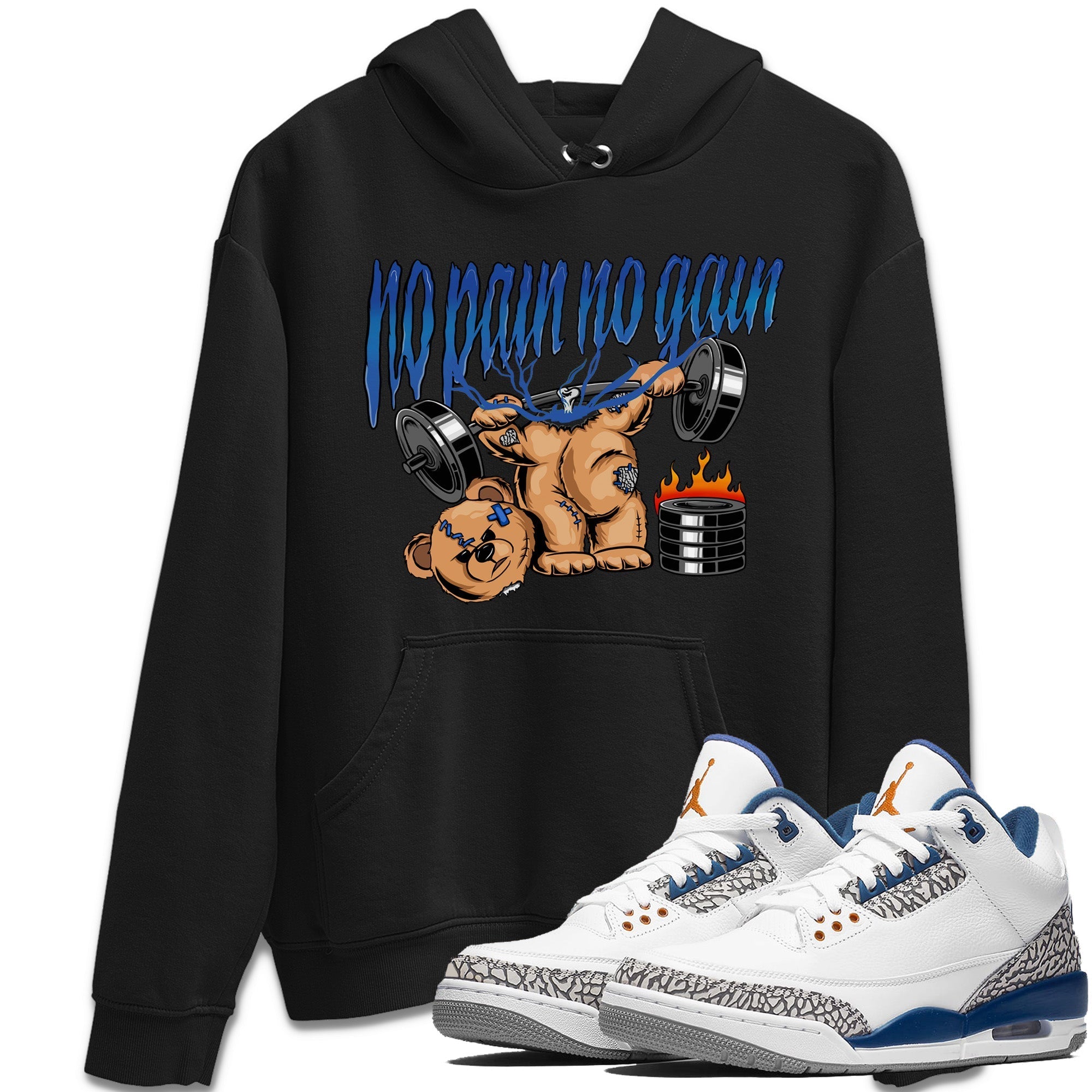No Pain No Gain Unisex Tops - Air Jordan 3 Wizards