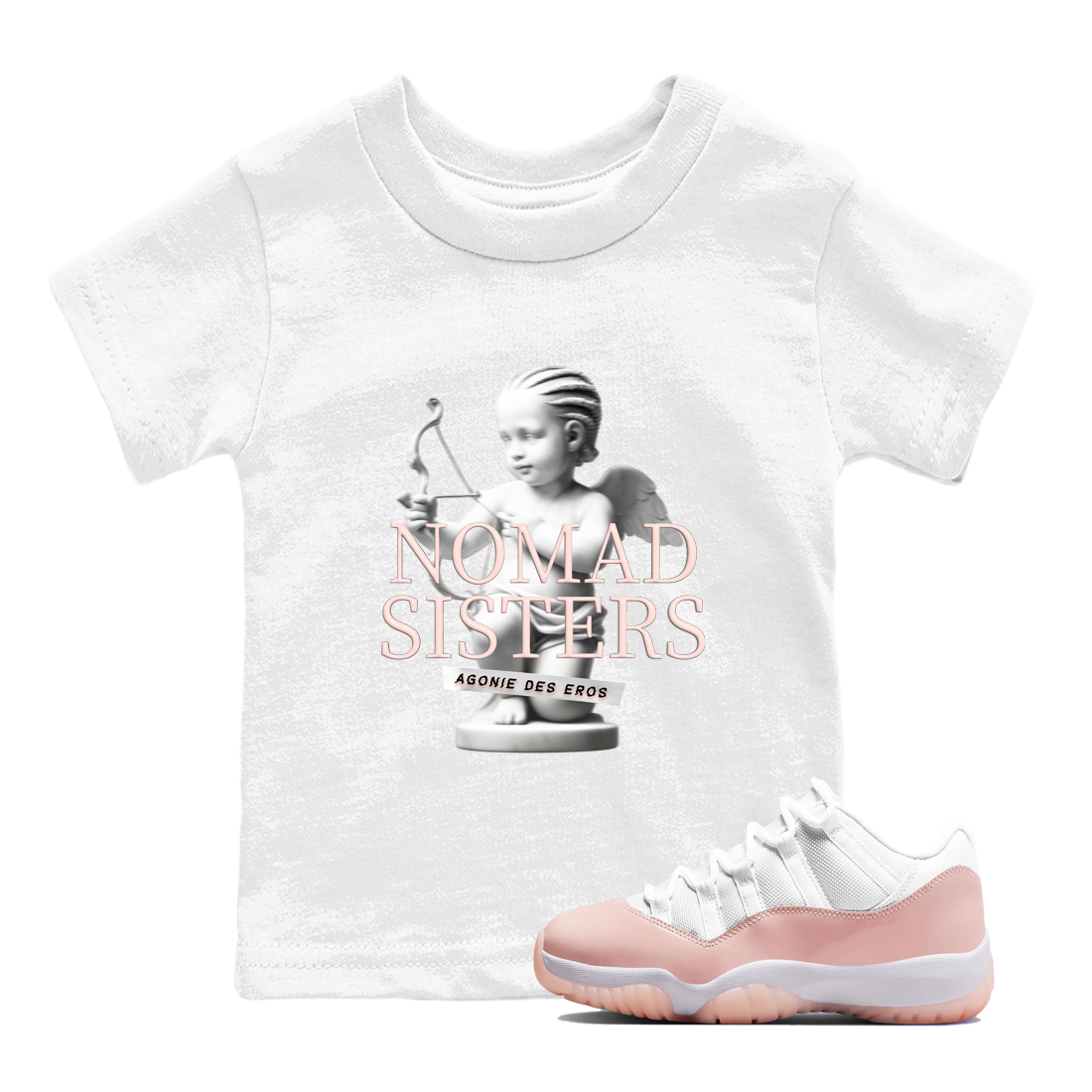 Nomad Sisters snkmatch Tees Kids - Air Jordan 11 Legend Pink