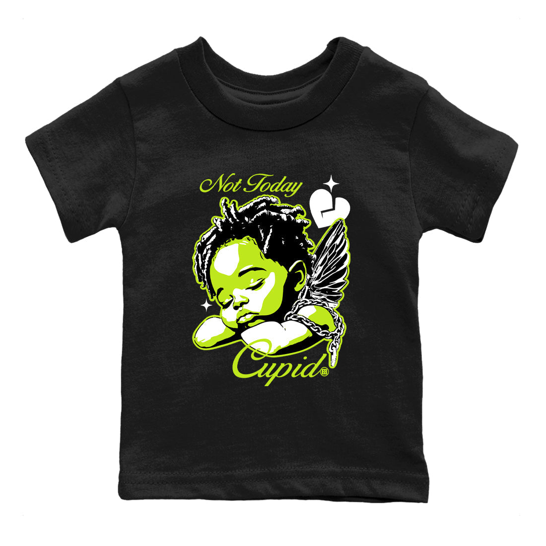 Not Today Cupid snkmatch Tees Kids - Air Foamposite One Black Volt