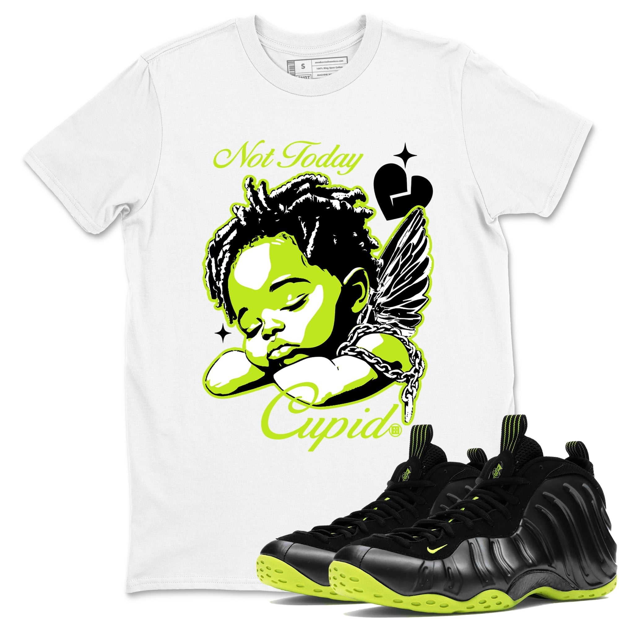Not Today Cupid snkmatch Tees - Air Foamposite One Black Volt