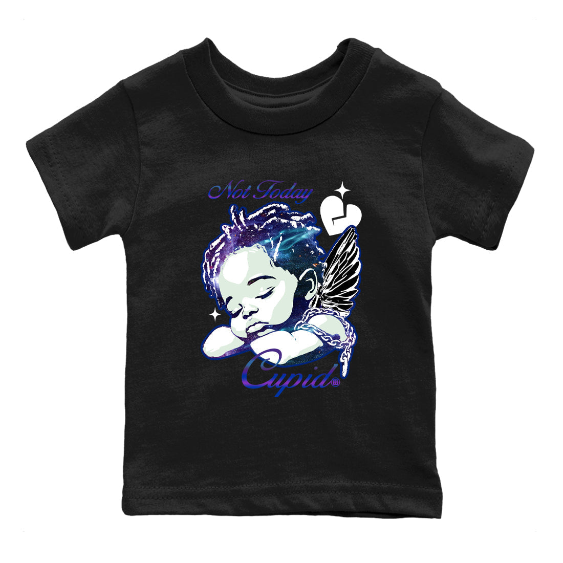 Not Today Cupid snkmatch Tees Kids - Air Foamposite One Galaxy