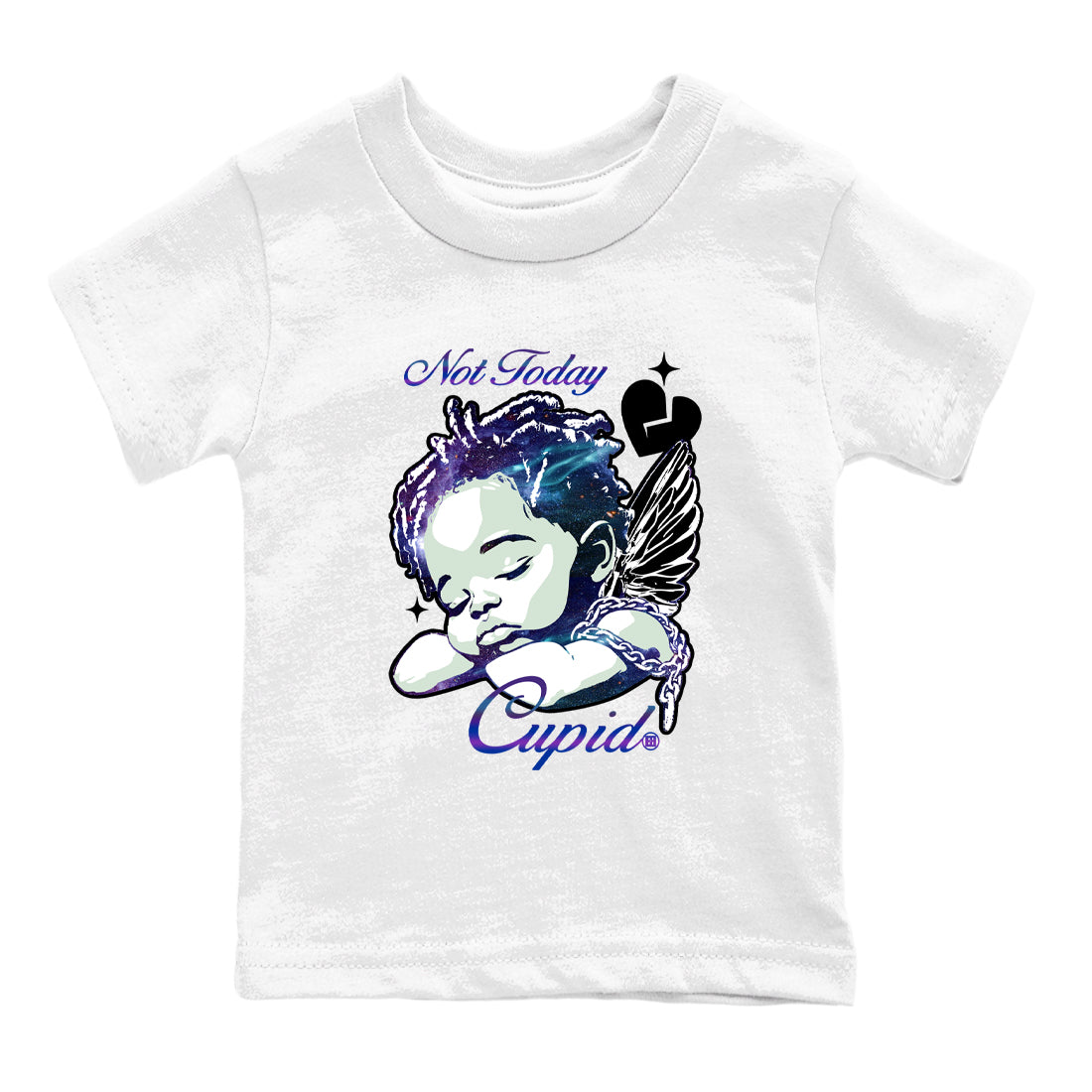 Not Today Cupid snkmatch Tees Kids - Air Foamposite One Galaxy
