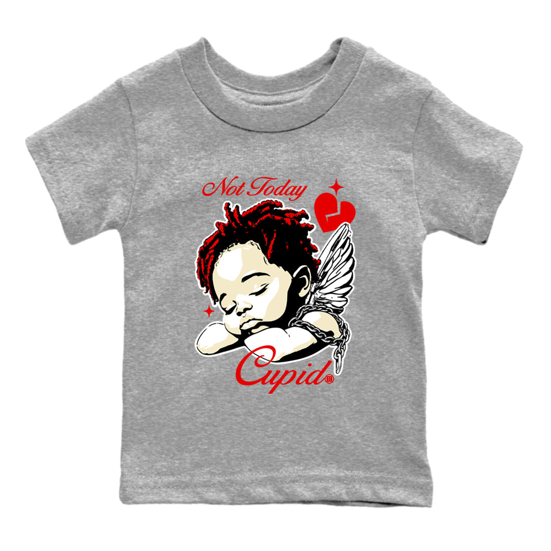 Not Today Cupid snkmatch Tees Kids - Air Jordan 1 Black Toe Reimagined