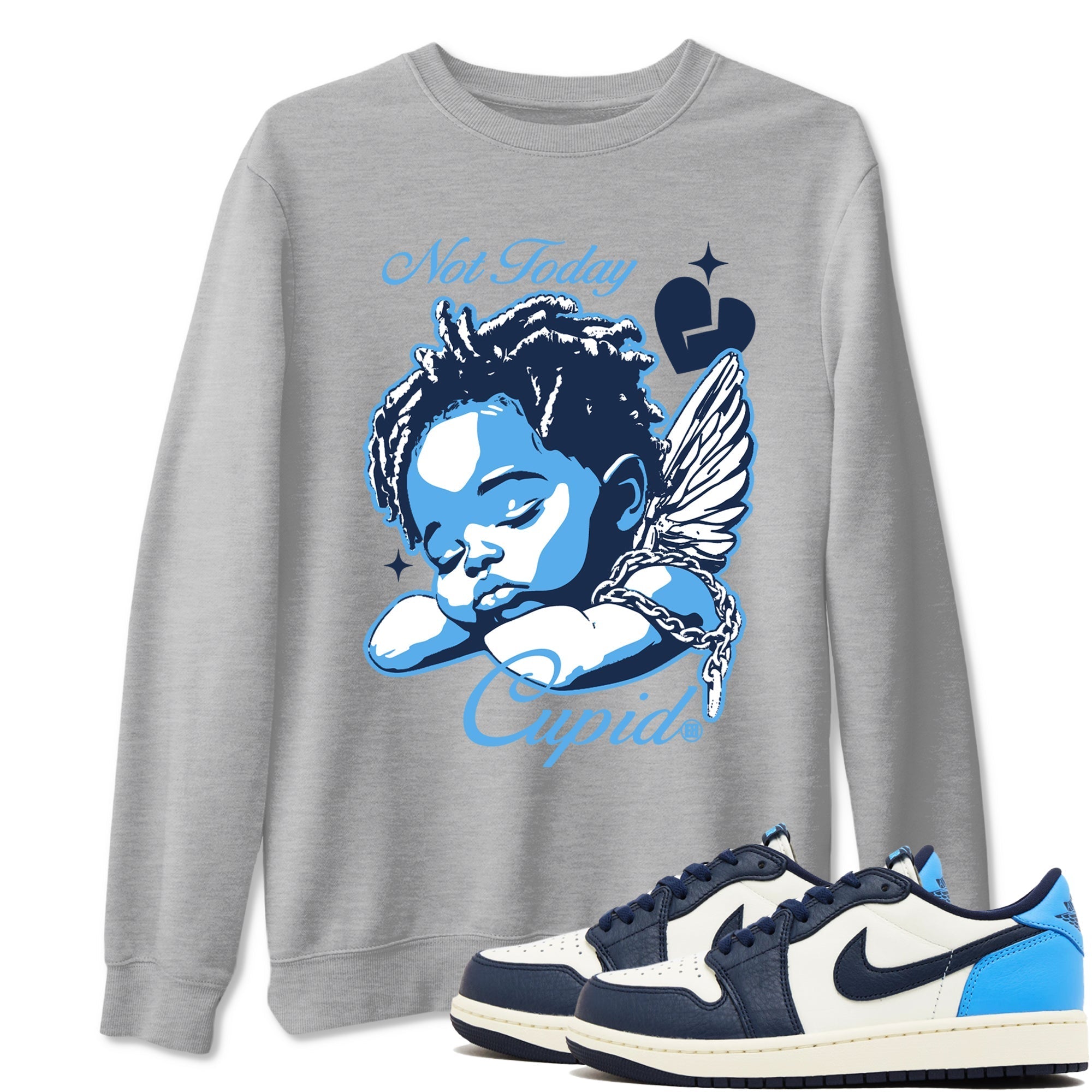 Not Today Cupid snkmatch Tees - Air Jordan 1 Obsidian
