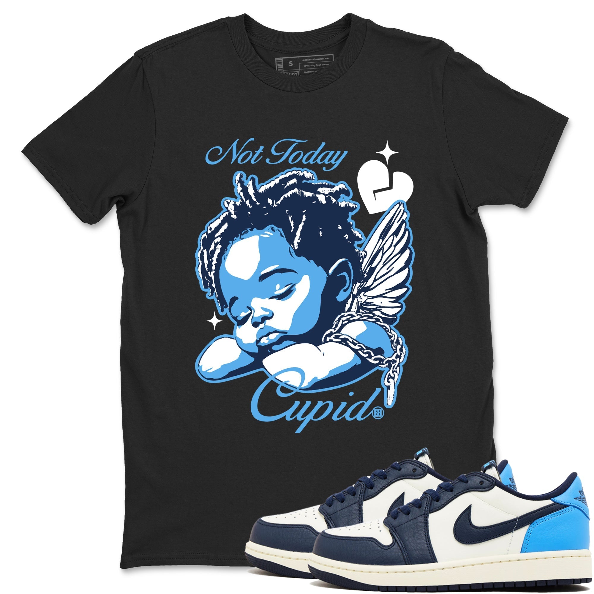 Not Today Cupid snkmatch Tees - Air Jordan 1 Obsidian