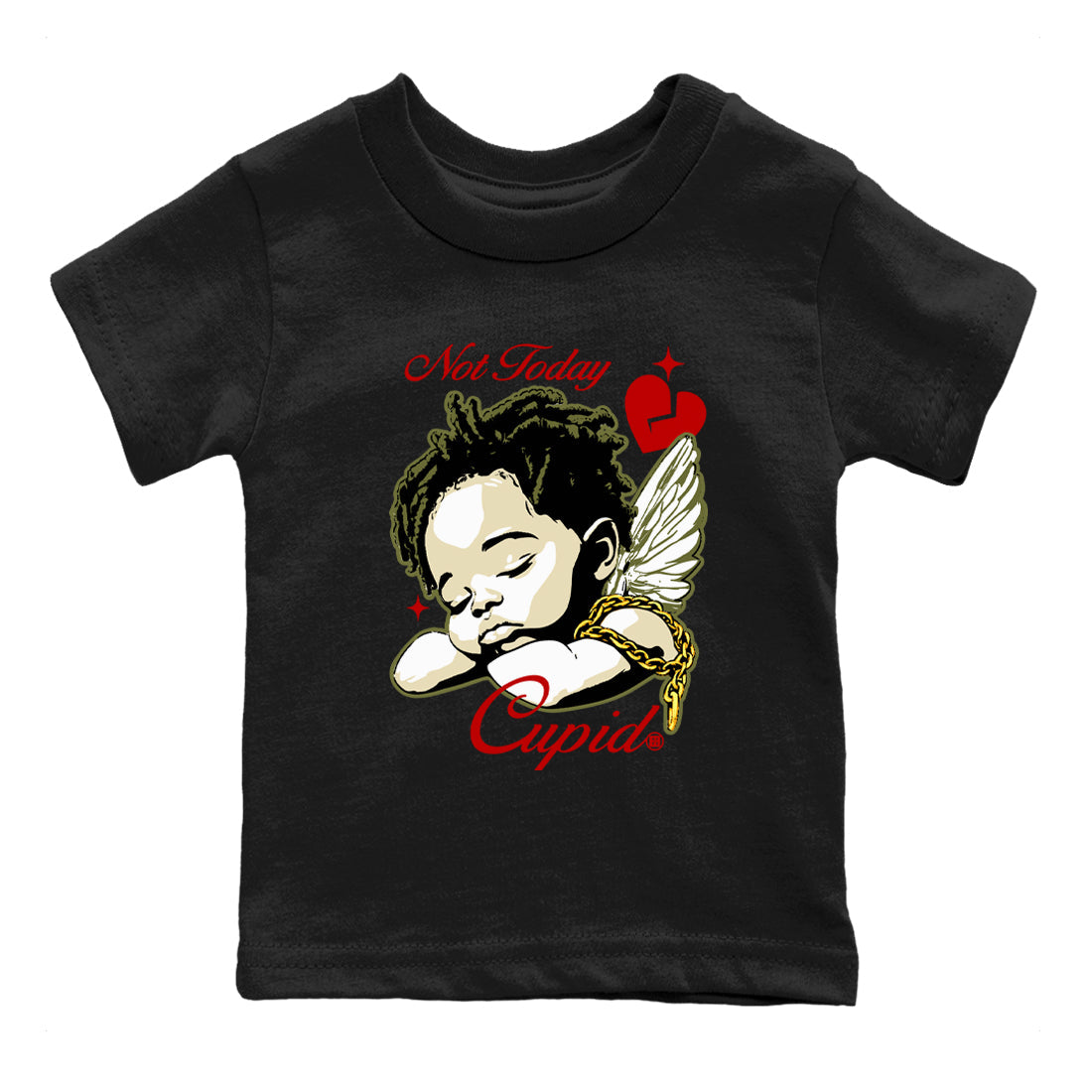 Not Today Cupid snkmatch Tees Kids - Air Jordan 1 Travis Scott Medium Olive