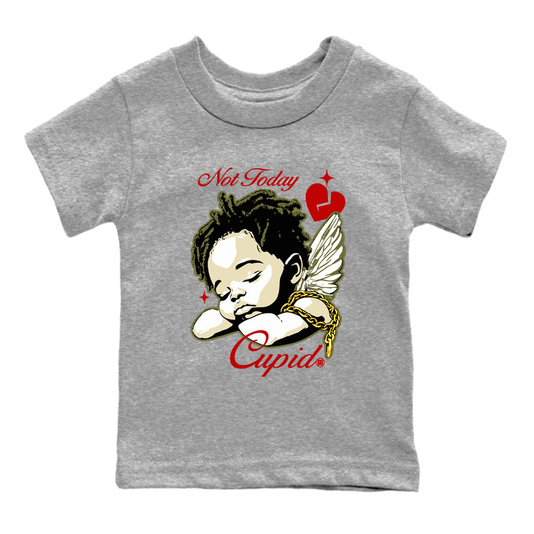 Not Today Cupid snkmatch Tees Kids - Air Jordan 1 Travis Scott Medium Olive
