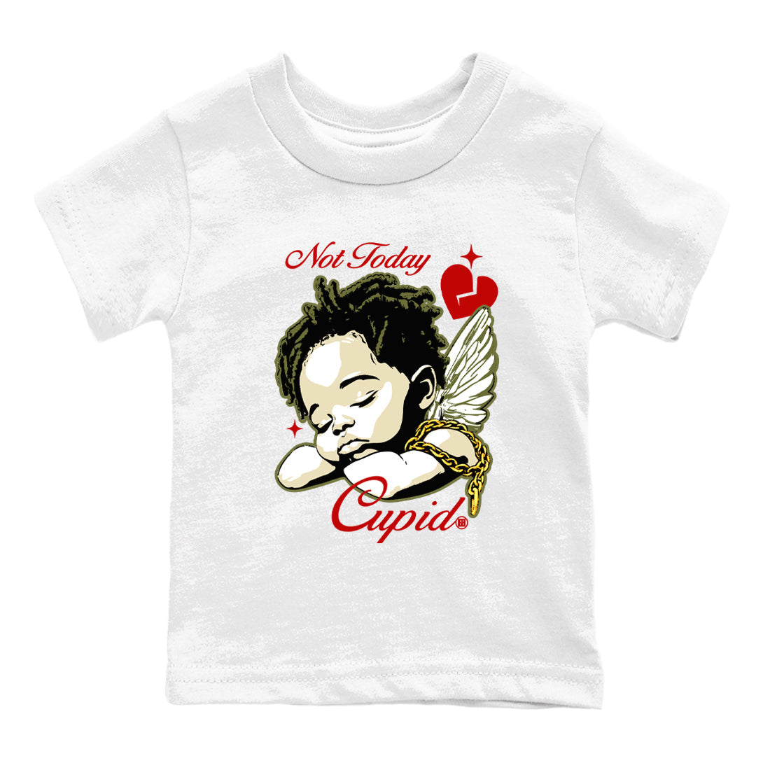 Not Today Cupid snkmatch Tees Kids - Air Jordan 1 Travis Scott Medium Olive