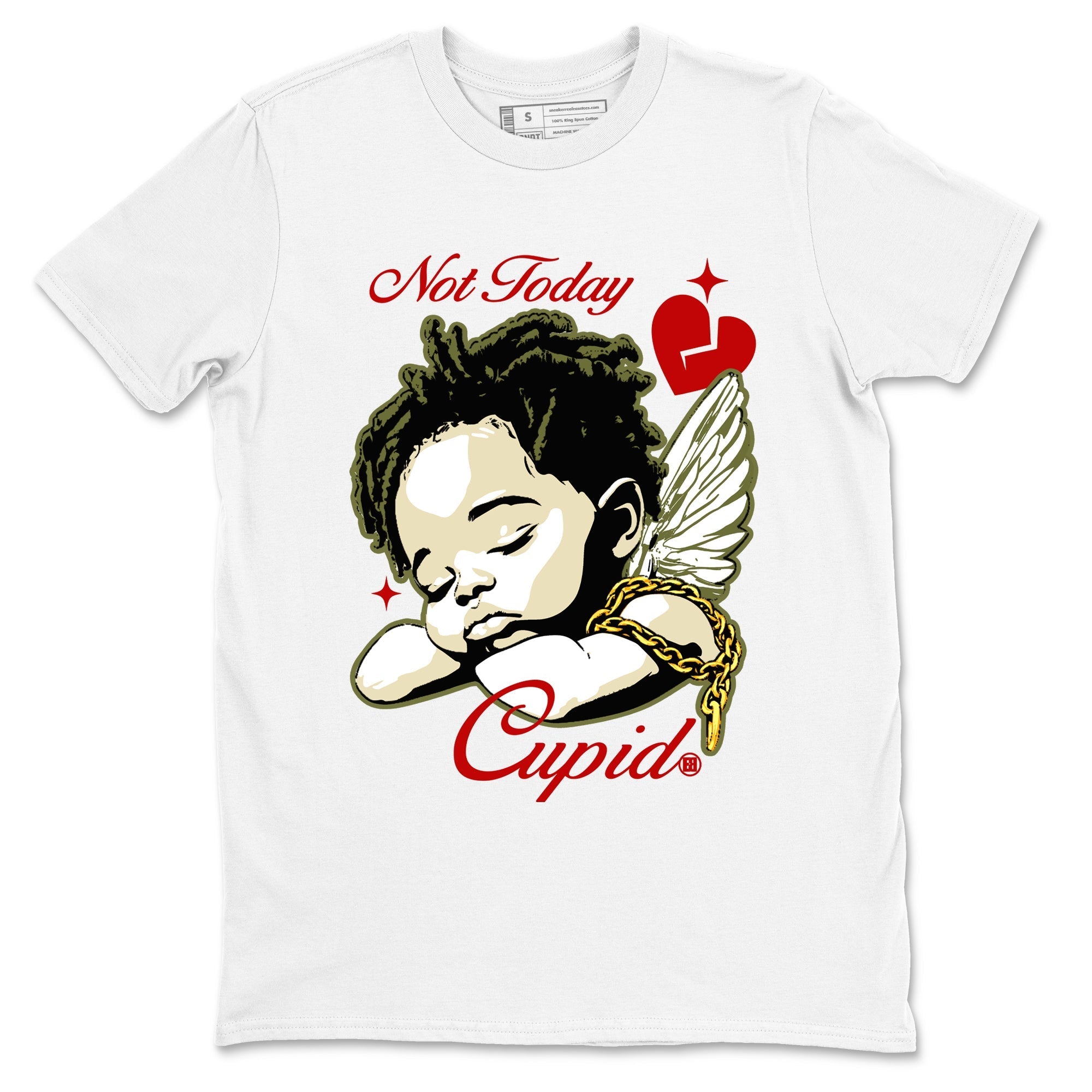 Not Today Cupid snkmatch Tees - Air Jordan 1 Travis Scott Medium Olive