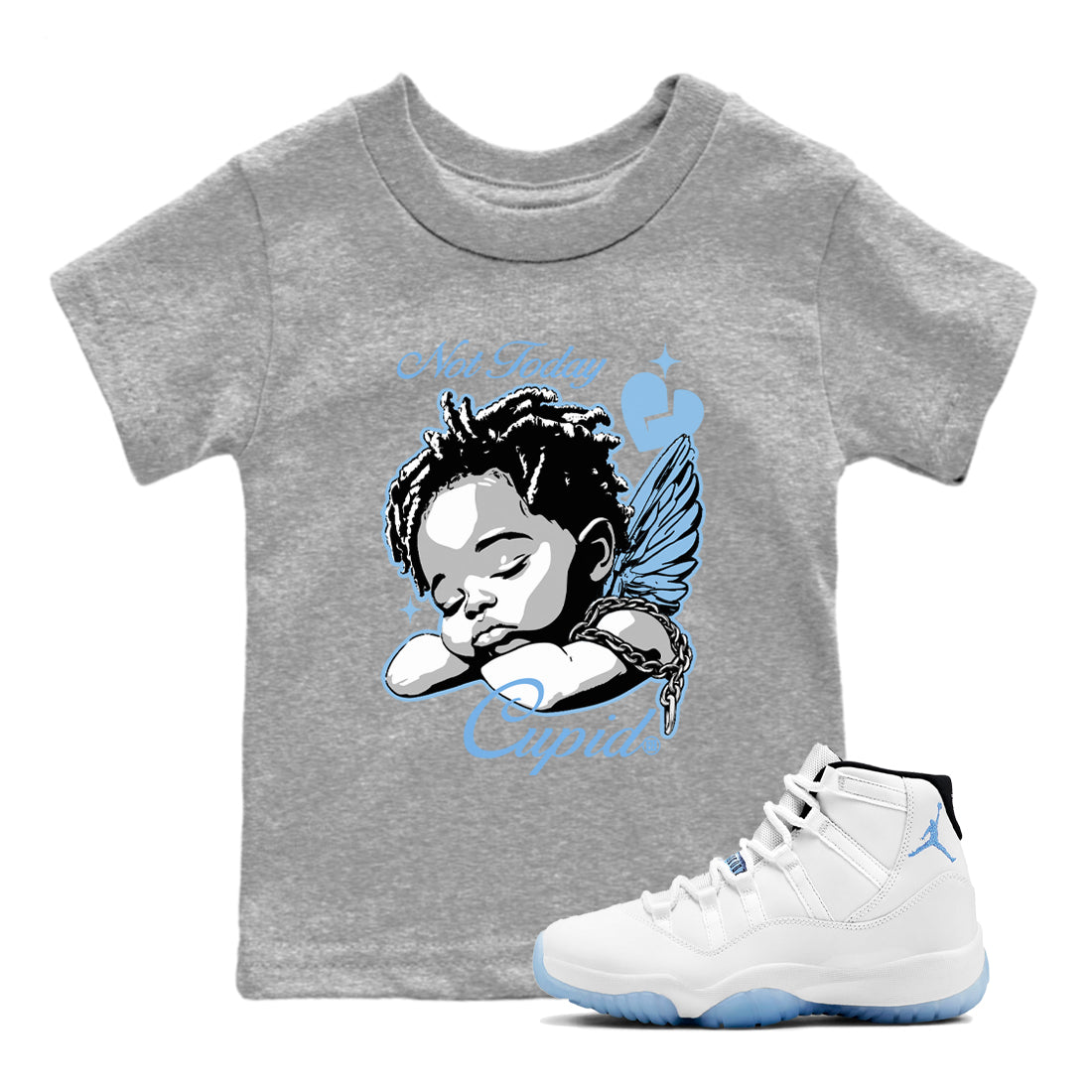 Not Today Cupid snkmatch Tees Kids - Air Jordan 11 Legend Blue