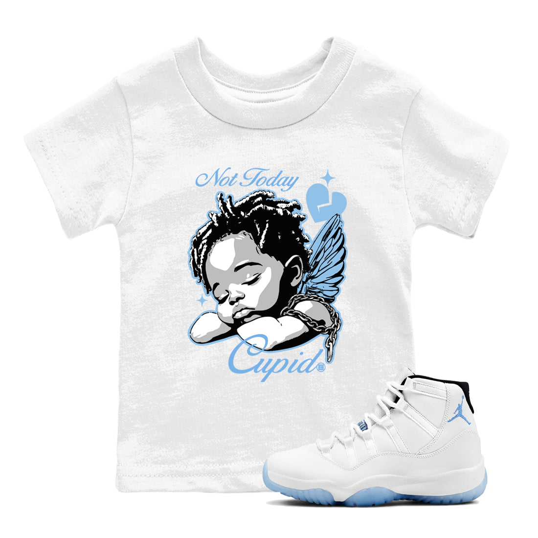 Not Today Cupid snkmatch Tees Kids - Air Jordan 11 Legend Blue
