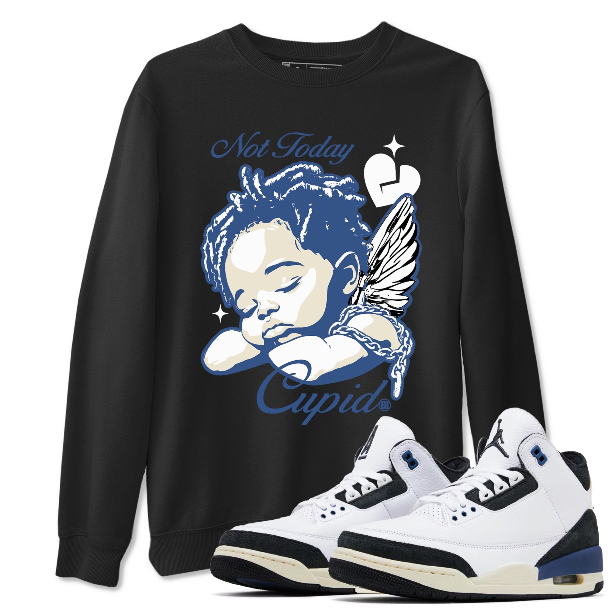 Not Today Cupid snkmatch Tees - Air Jordan 3 A Ma Maniere x Diffused Blue