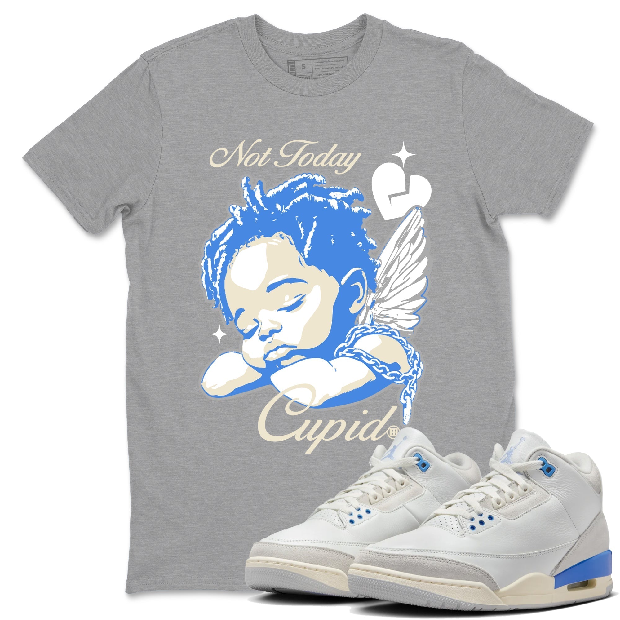 Not Today Cupid snkmatch Tees - Air Jordan 3 Lucky Shorts