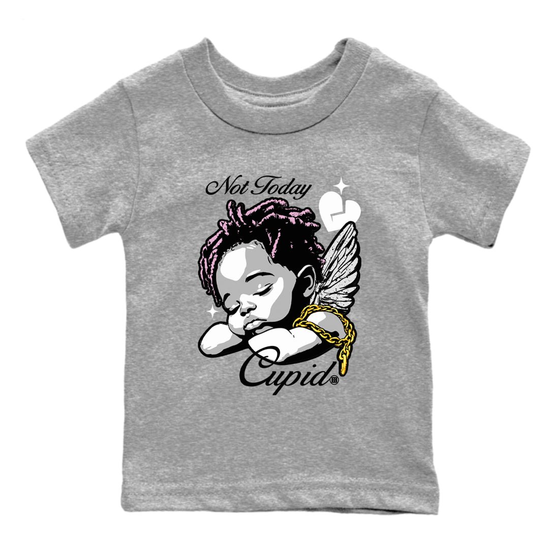 Not Today Cupid snkmatch Tees Kids - Air Jordan 4 Orchid