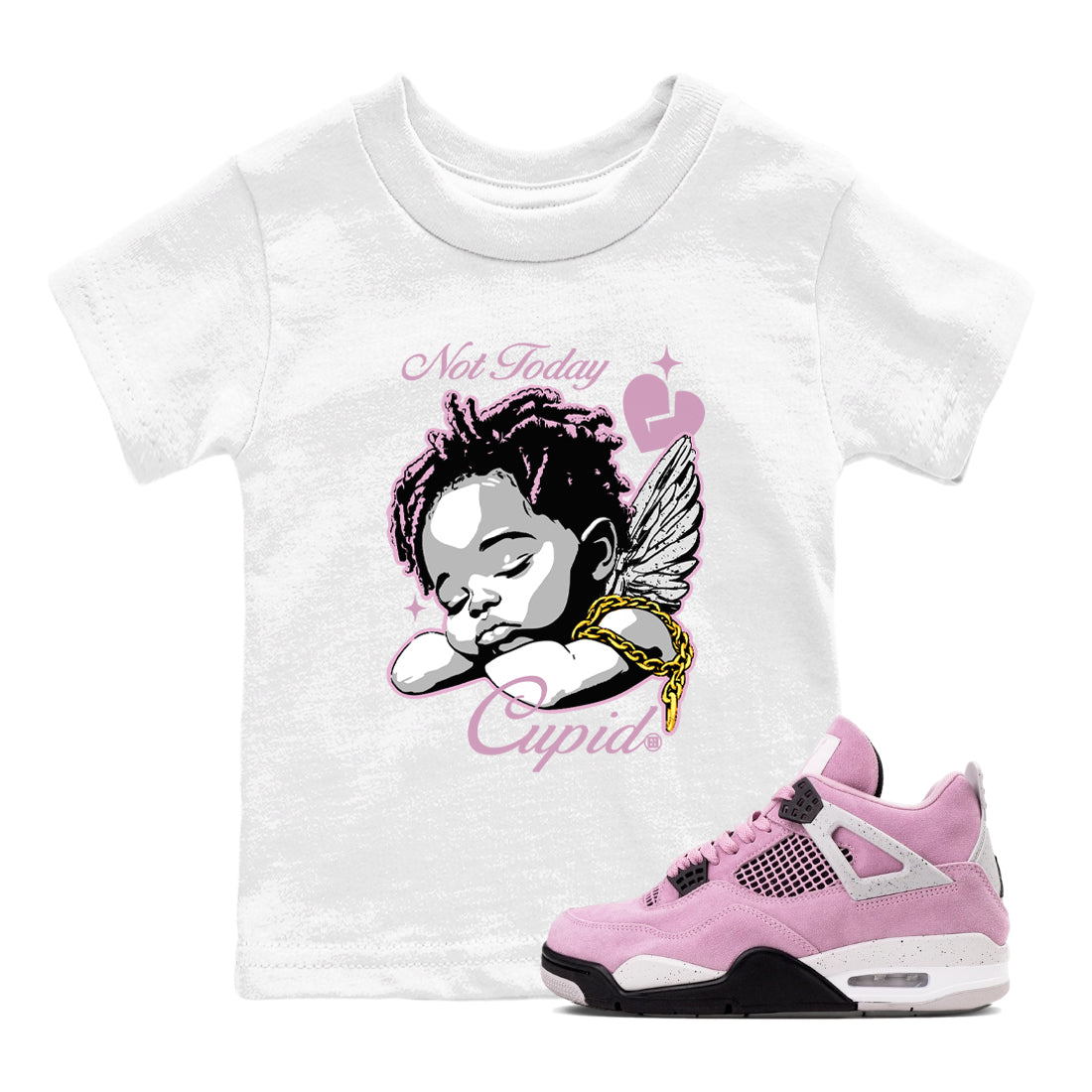 Not Today Cupid snkmatch Tees Kids - Air Jordan 4 Orchid