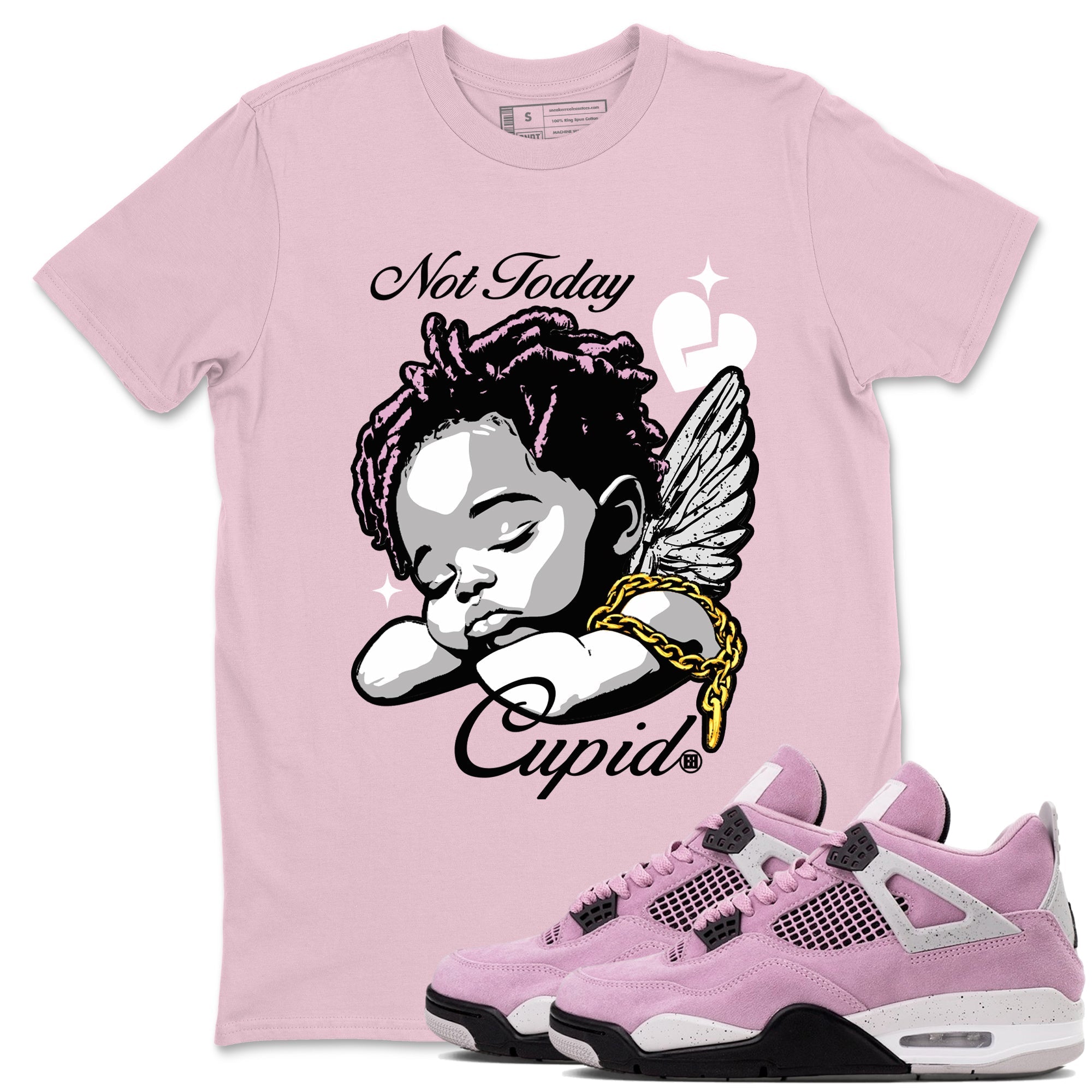 Not Today Cupid snkmatch Tees - Air Jordan 4 Orchid